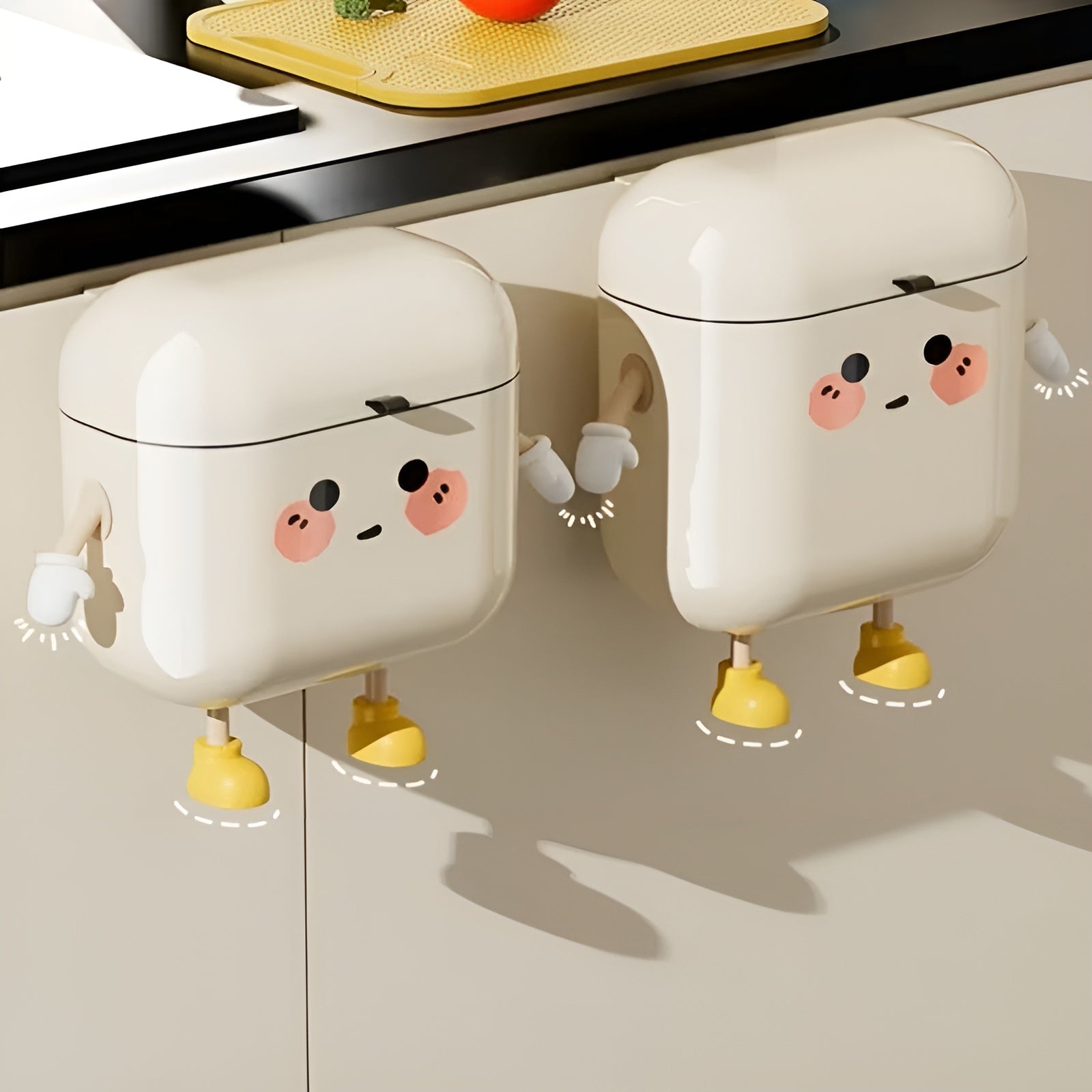 Hängender Mülleimer – Modern und Platzsparend | Mit Deckel für Küche und Badezimmer - Decke