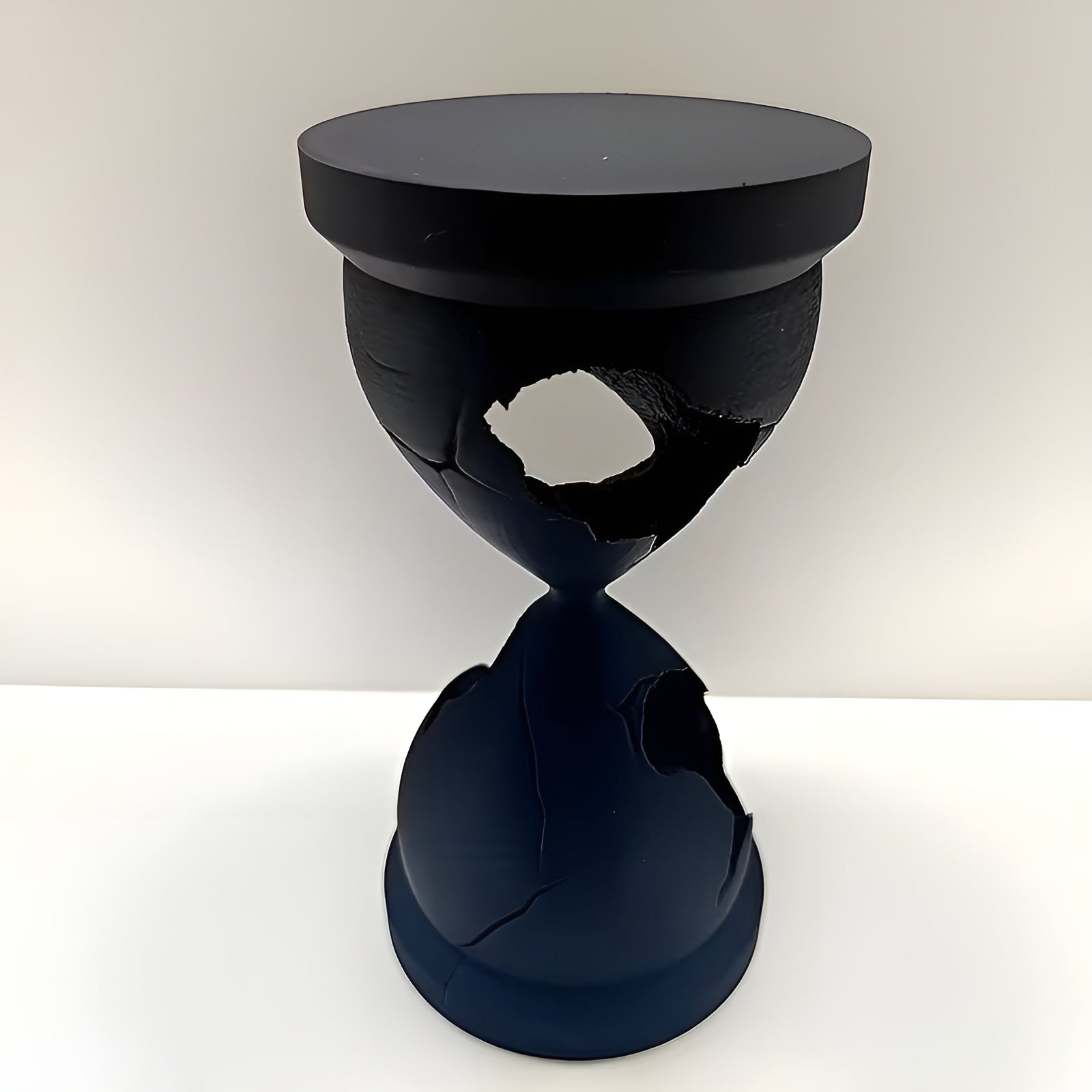 Abstrakte Tischdeko Sanduhr – Minimalistisch und Modern | Schwarze Deko für Büro und Zuhause - Sanduhr