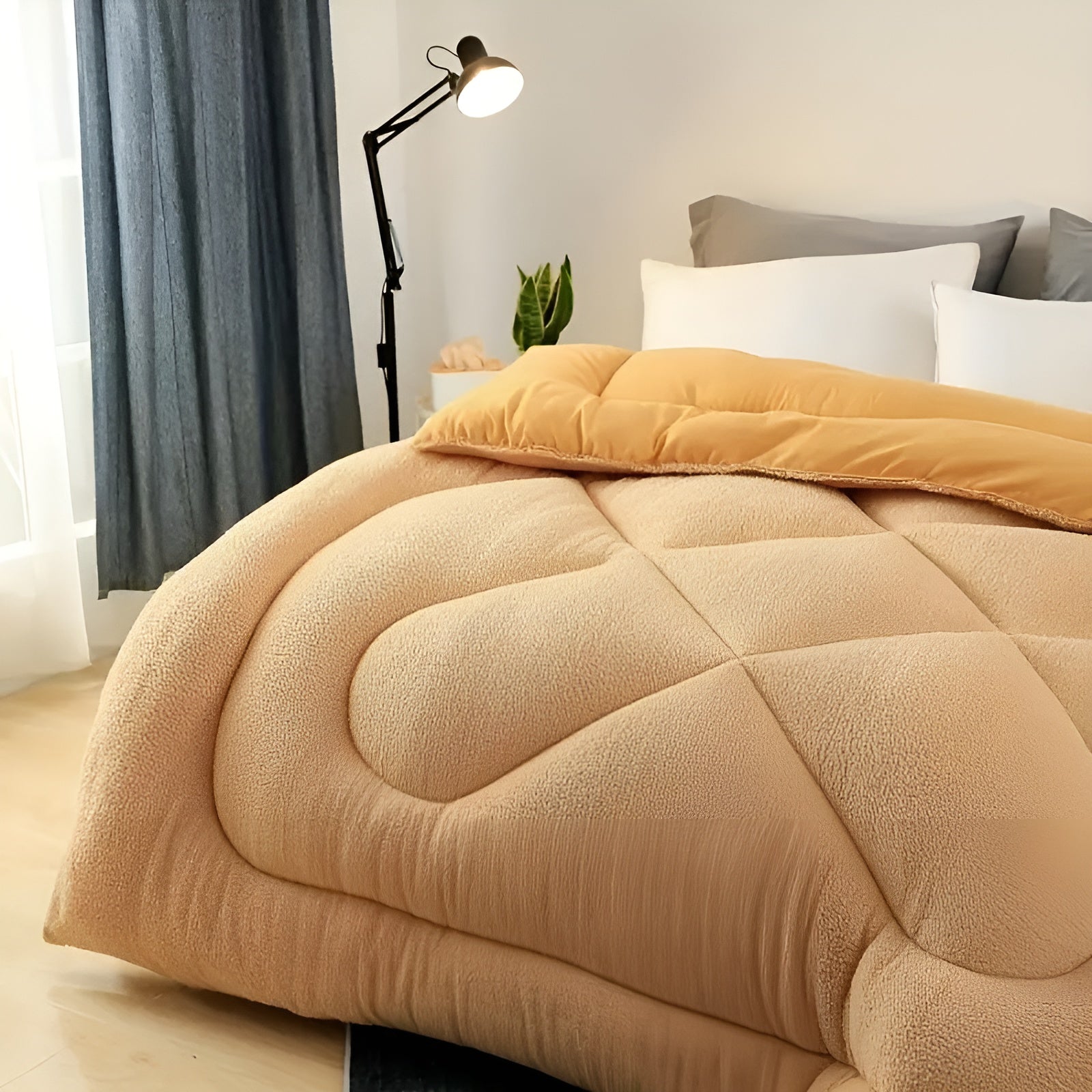 Warme Milchvlies-Steppdecke – extra weich und wärmespeichernd | Ideal für Herbst und Winter