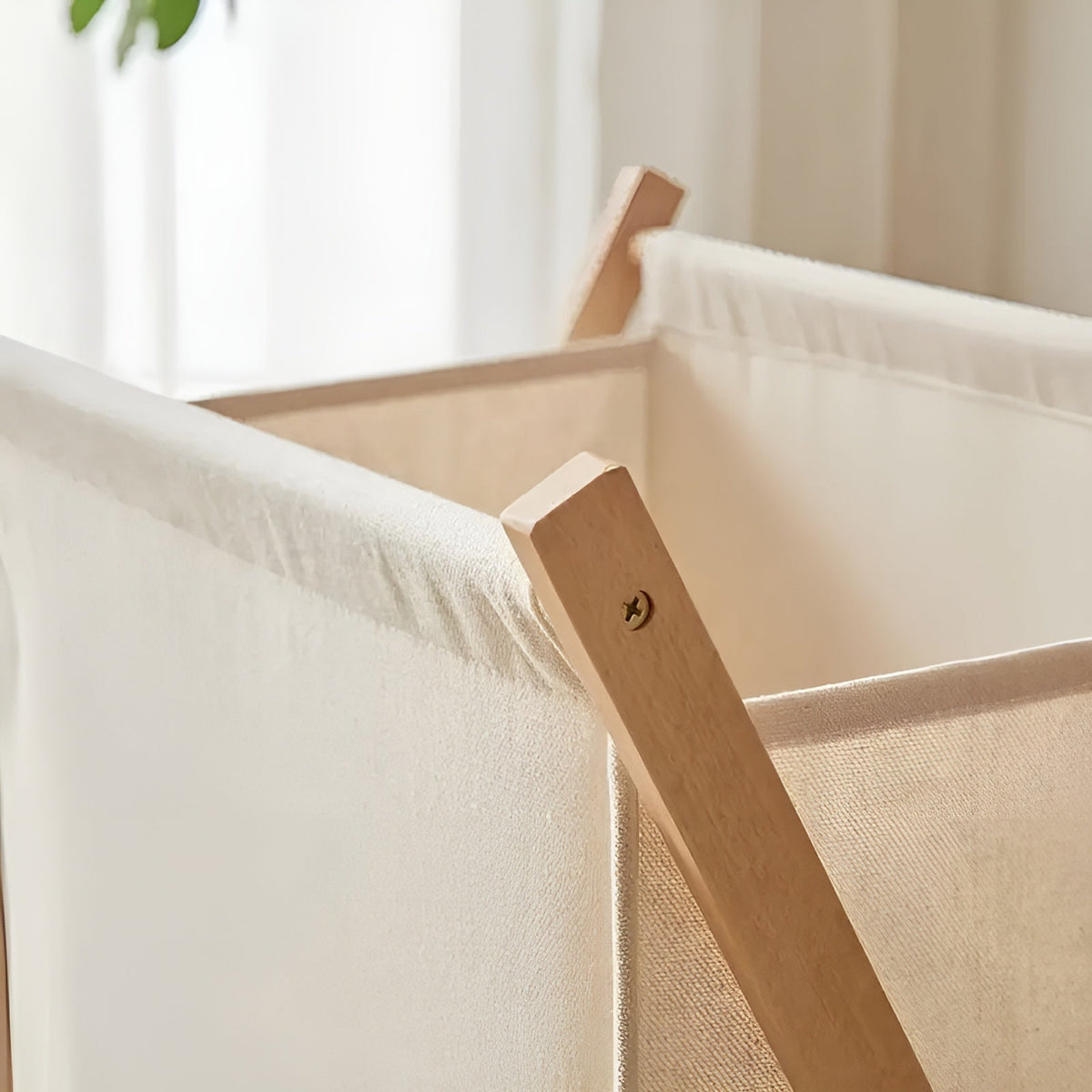 Faltbarer Wäschekorb aus Holz –Robustes Design aus Holz | Dekorativ und Funktional - Wäschekorb