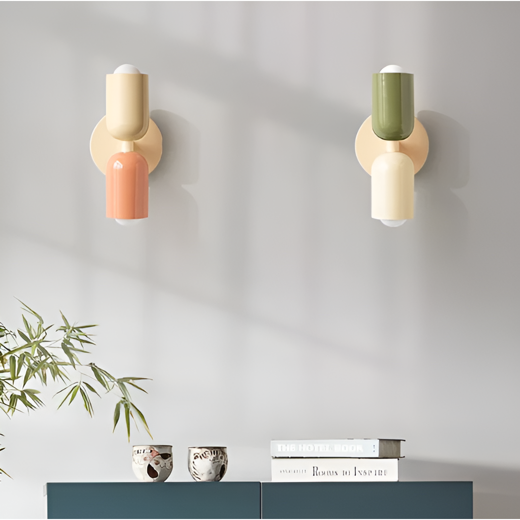 Farbe Wabi Duo- Minimalistisch Moderne LED-Doppelkopf-Leuchten - Lampe