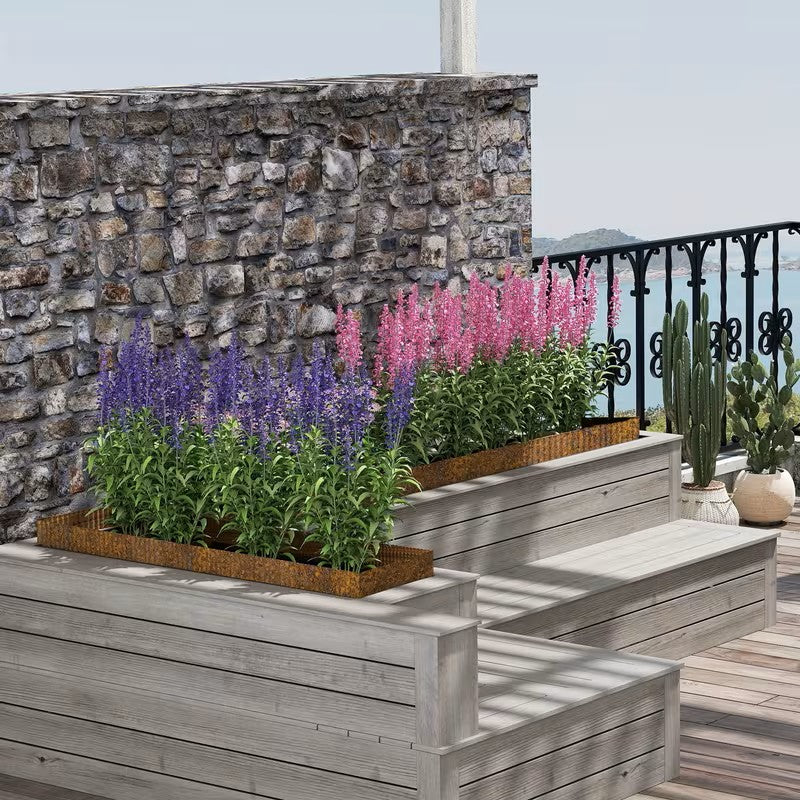 Rasenkante aus verzinktem Stahl – Hochwertige Beetbegrenzung | Stabil und Wetterfest für Garten