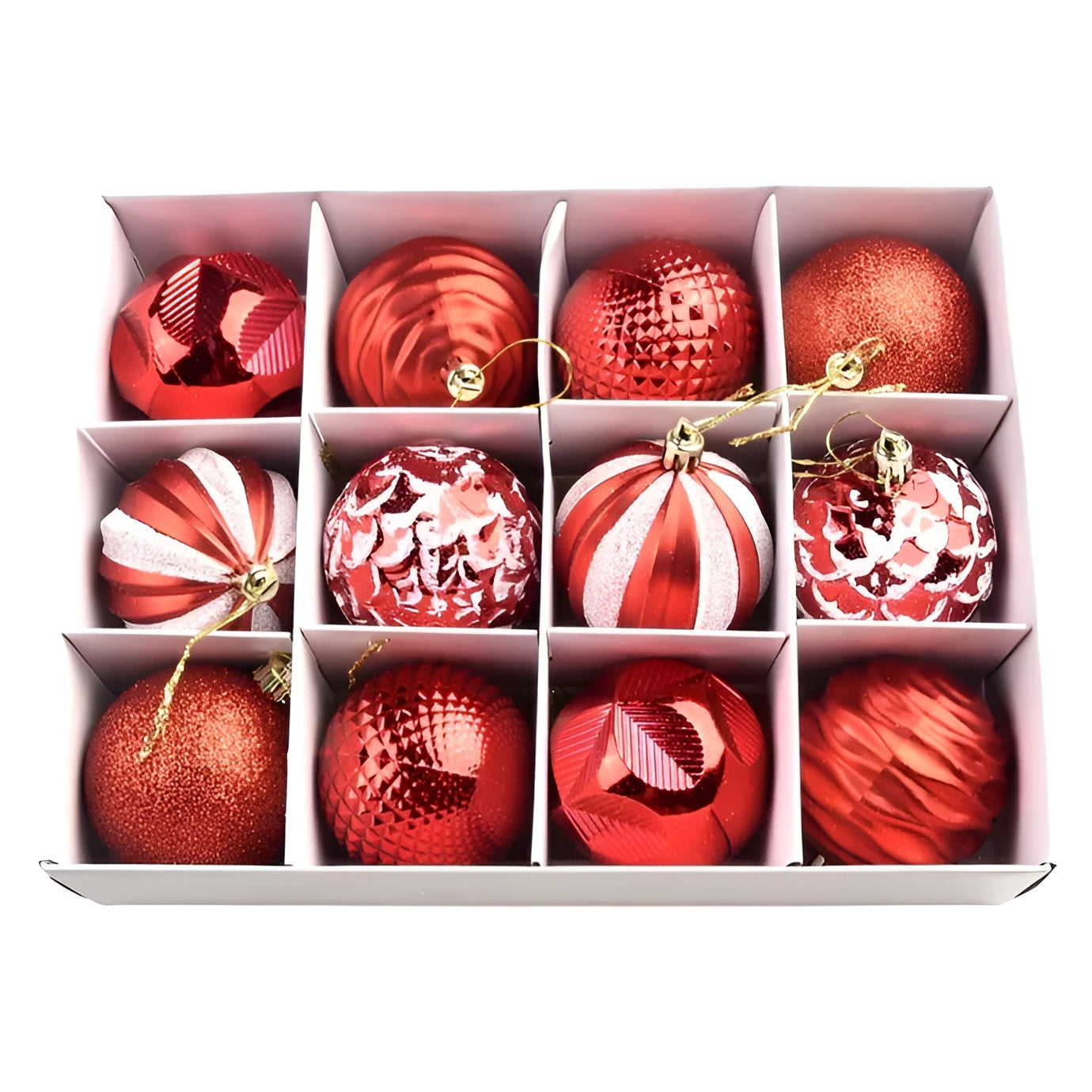 Festliche Ornamente – Luxuriöse Weihnachtskugeln für Zuhause und Neujahr - Rot - Saisonale Dekoration