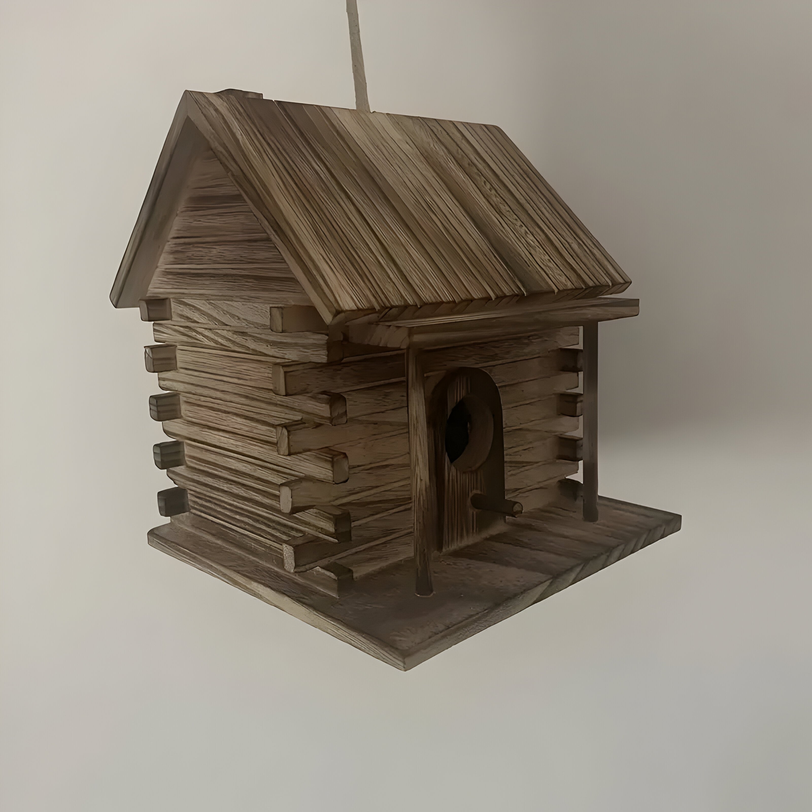 HollowHaven Nest - Rustikales Holz Vogelhaus