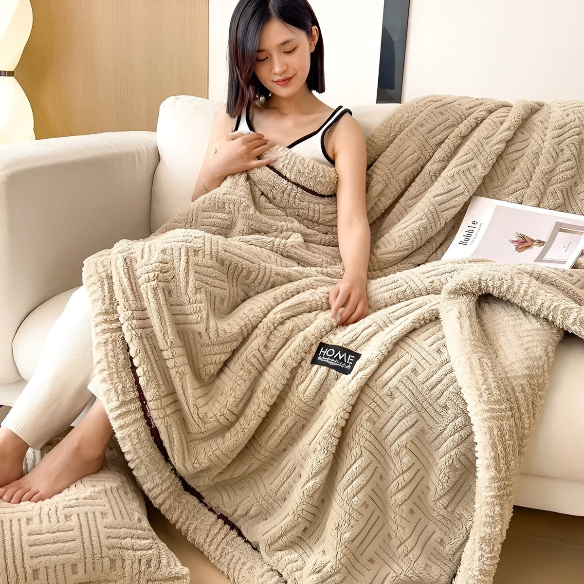 Flauschige Fleece-Decke – Weich und Atmungsaktiv | Warmes Plaid für Sofa und Bett - Decke
