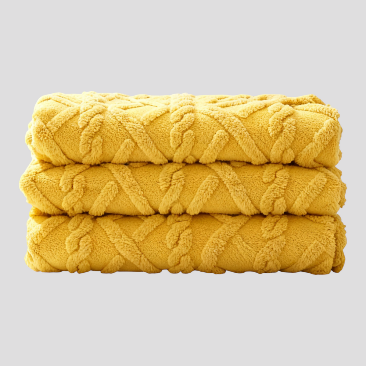 Fleecedecke aus Polyester – weich und warm für Sofa Bett und Reise - Gelb / 70x100 cm - Decken und Plaids
