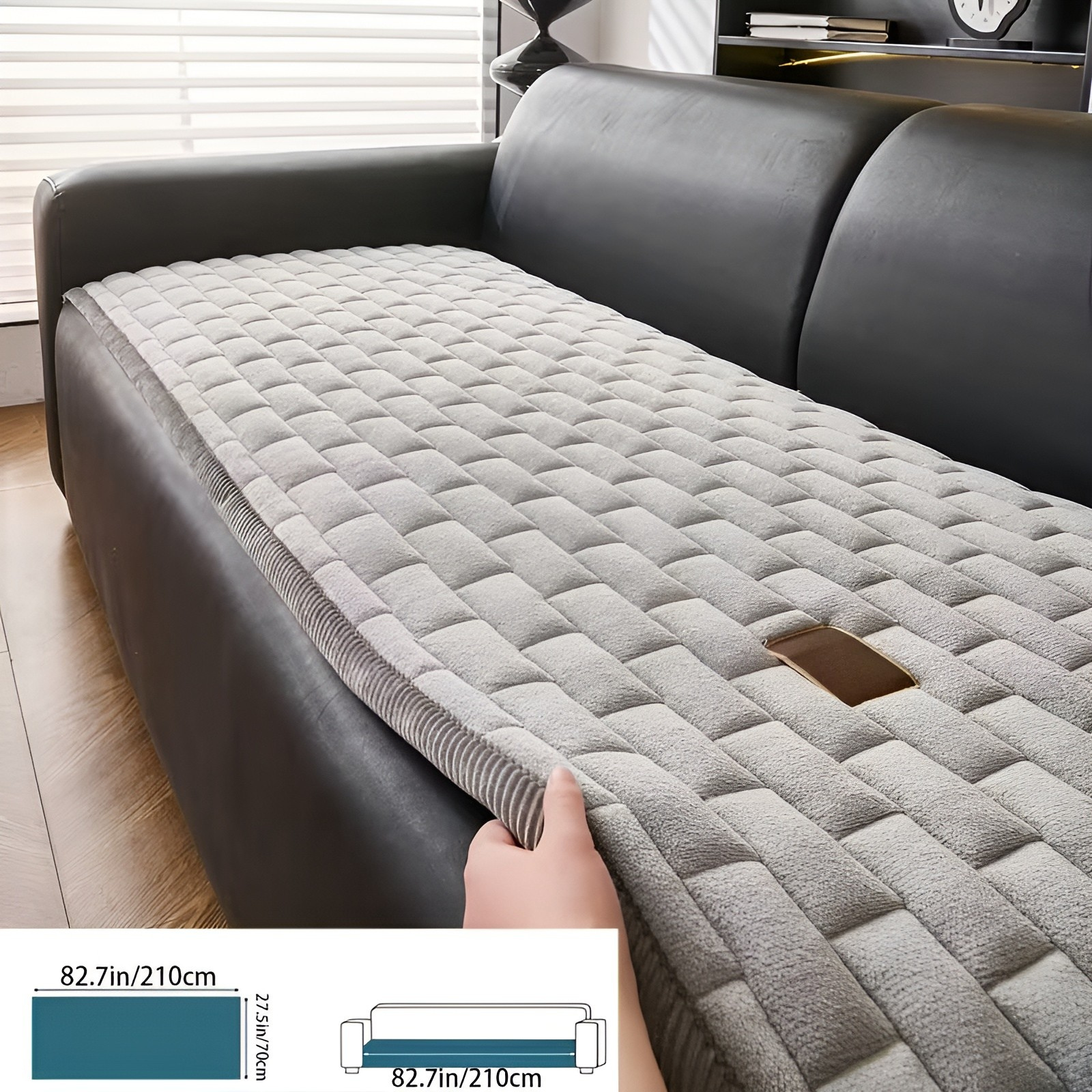 Gepolsterter Cord-Sofabezug – Weich Dick Gepolstert und Pflegeleicht | Für Einzel- und Ecksofas - 4 Sitzer Sofa