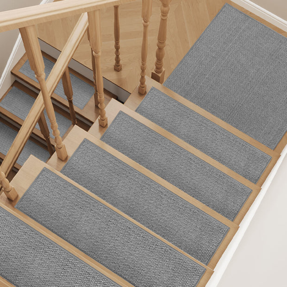 Gewebte rutschfeste Treppenstufen – Sicherer Halt und stilvolles Design für Ihr Zuhause - 8 x 30 (15 Stück) + 30 x 30