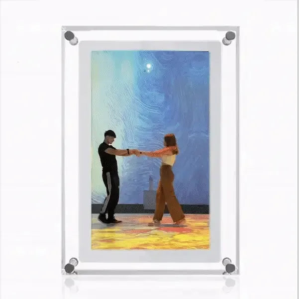 Live DigiFrame - Acryl Digitaler Fotorahmen mit Lautsprecher und Live Motion Display - Elegare