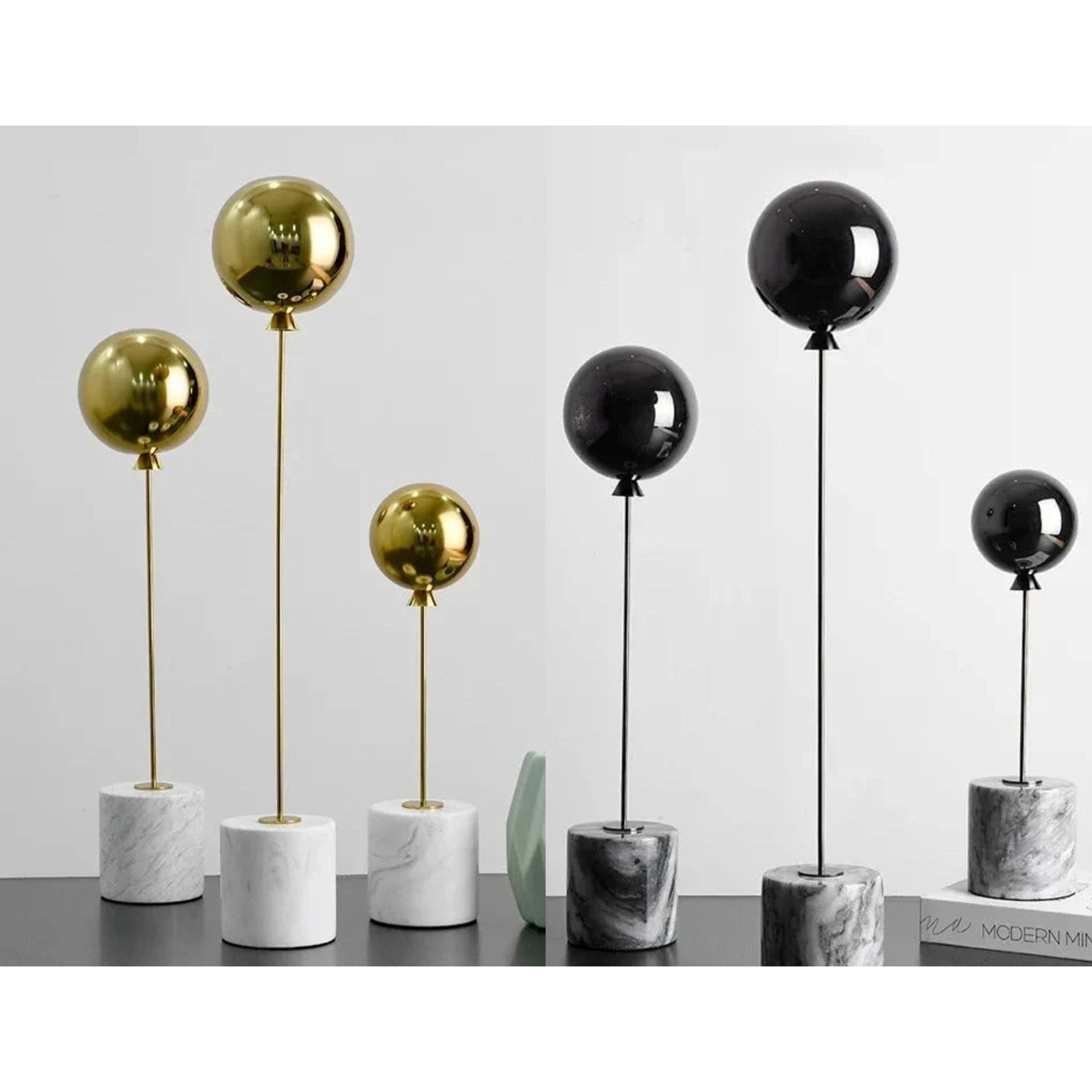GlamOrb Ornament - Marmor-Basis Metall Wohnkultur Ornamente - Wohnzubehör