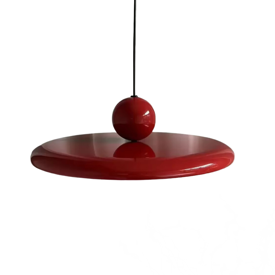 GlideSphere Light - Nordic Glass LED Pendelleuchte - Rot / 30cm - Pendelleuchte