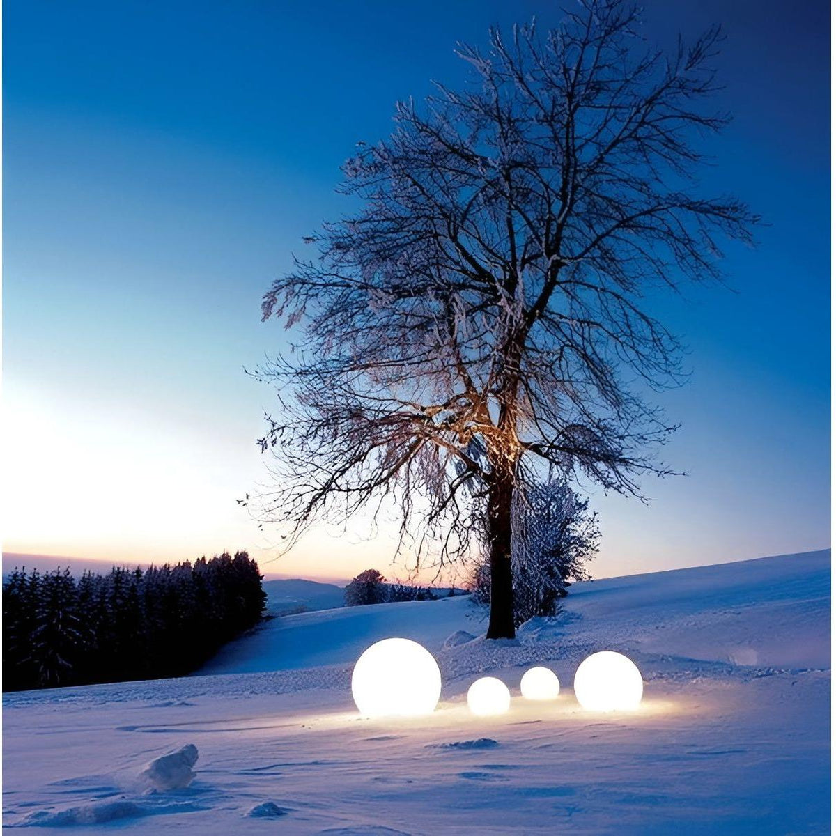 GlowBall Light - Wasserdichte Farbwechselnde LED Gartenball-Lampe hi - Lampe