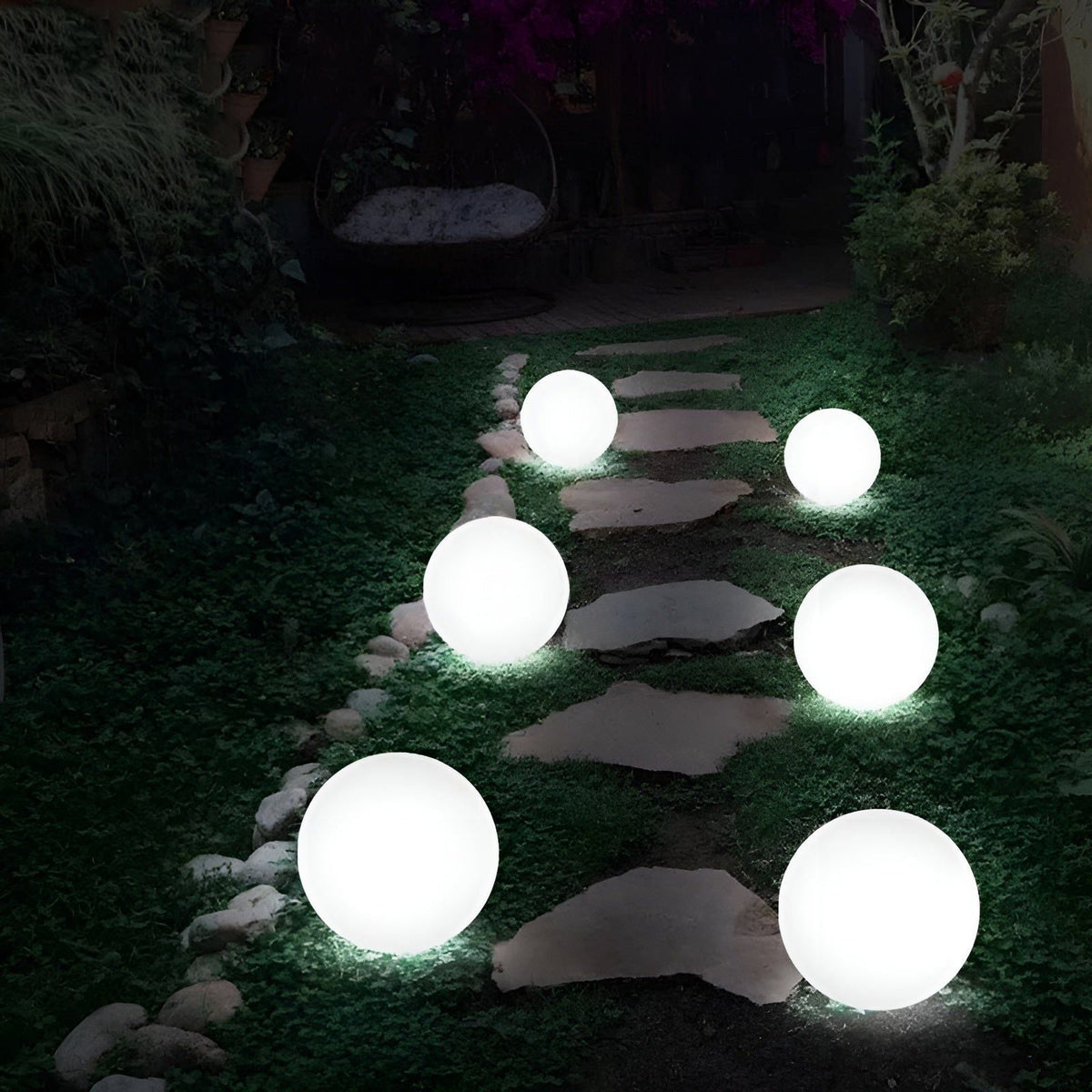GlowBall Light - Wasserdichte Farbwechselnde LED Gartenball-Lampe hi - Lampe