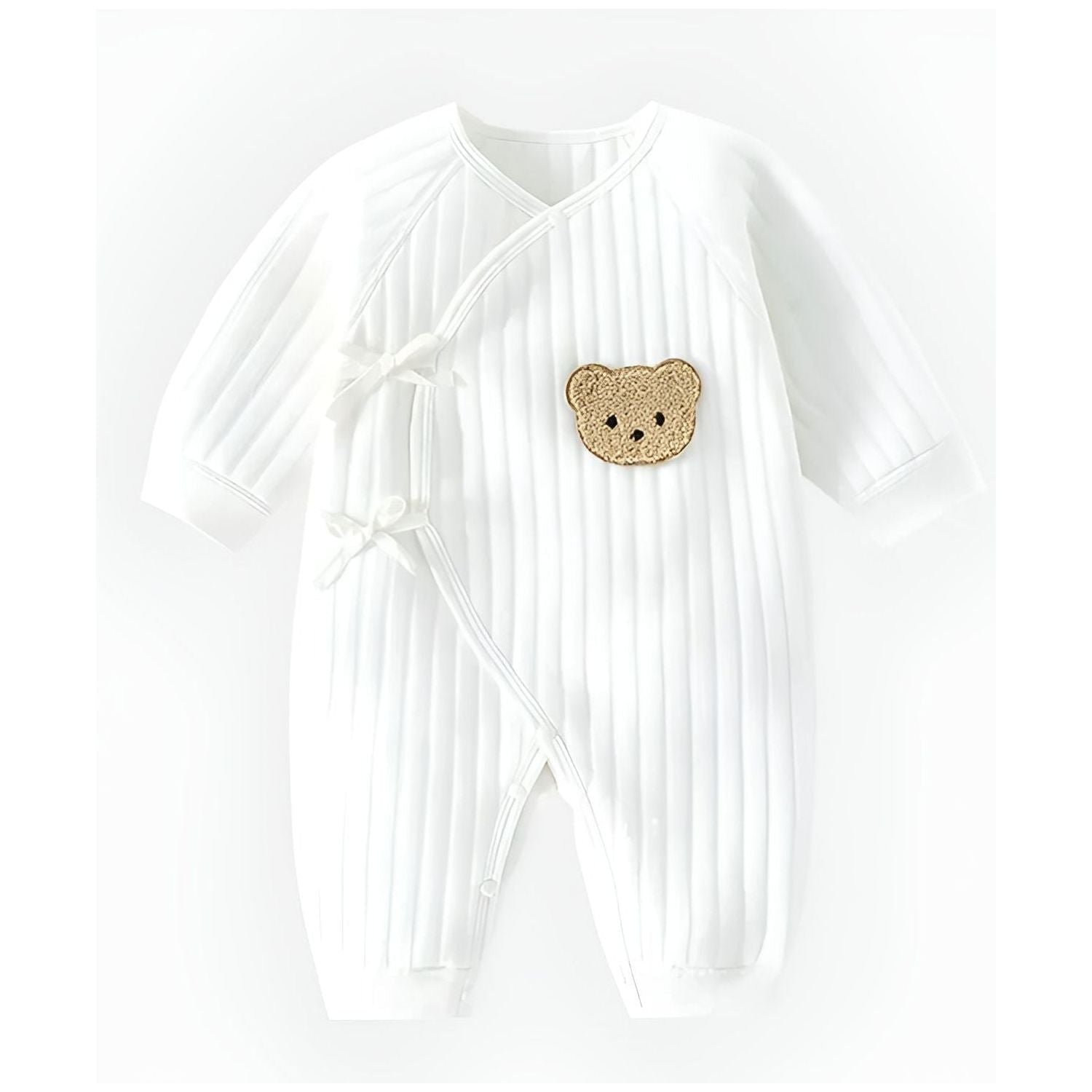 Gretel Jumpsuit - Kleinkind-Overall im Bärendesign für ganztägigen Komfort - Weißer Bär / 0-1 M(52) - Baby-Set