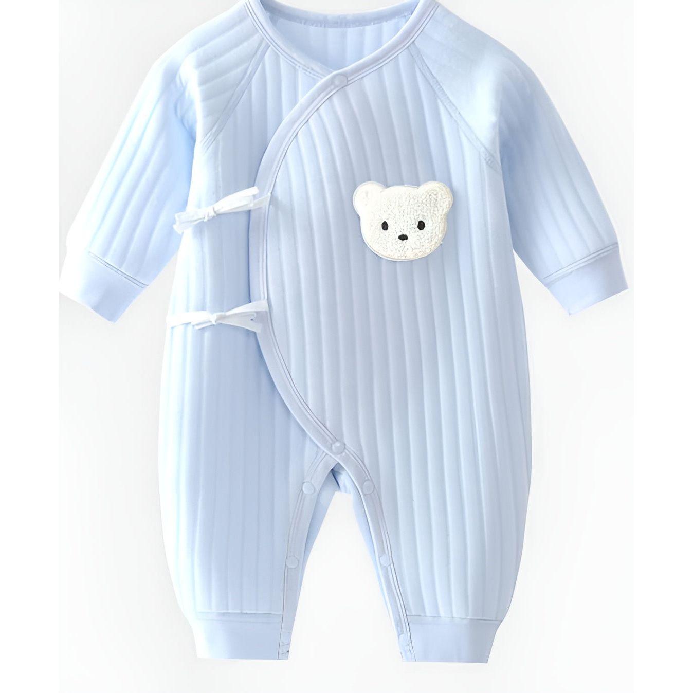 Gretel Jumpsuit - Kleinkind-Overall im Bärendesign für ganztägigen Komfort - Blau / 0-1 M(52) - Baby-Set
