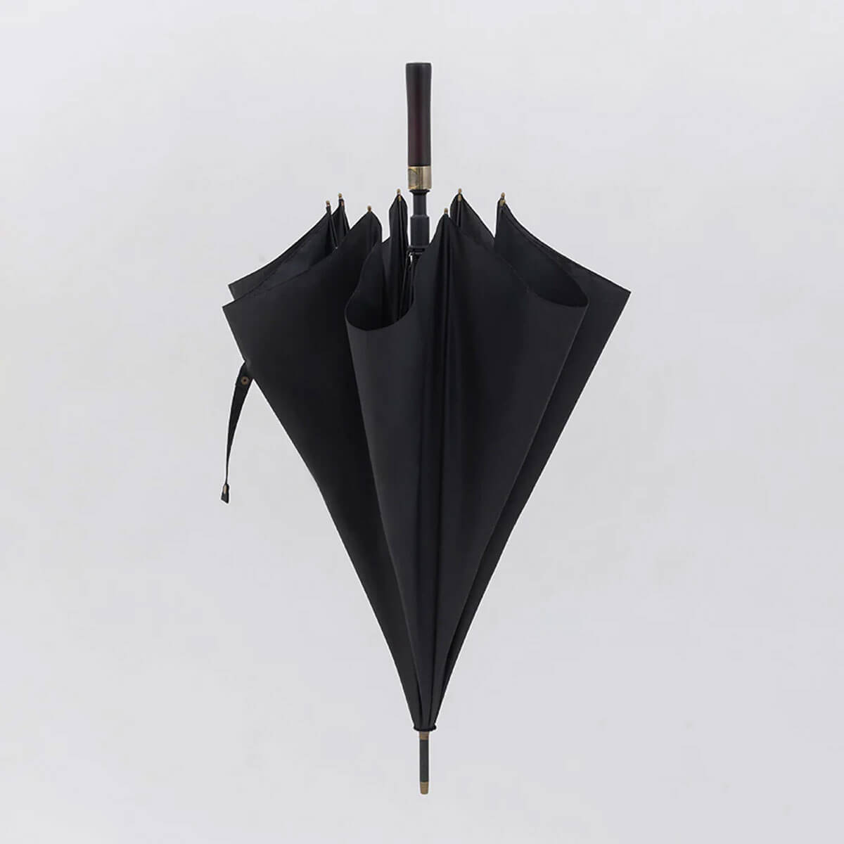 Großer Automatik-Regenschirm mit Holzgriff – 132 cm - Regenschirme