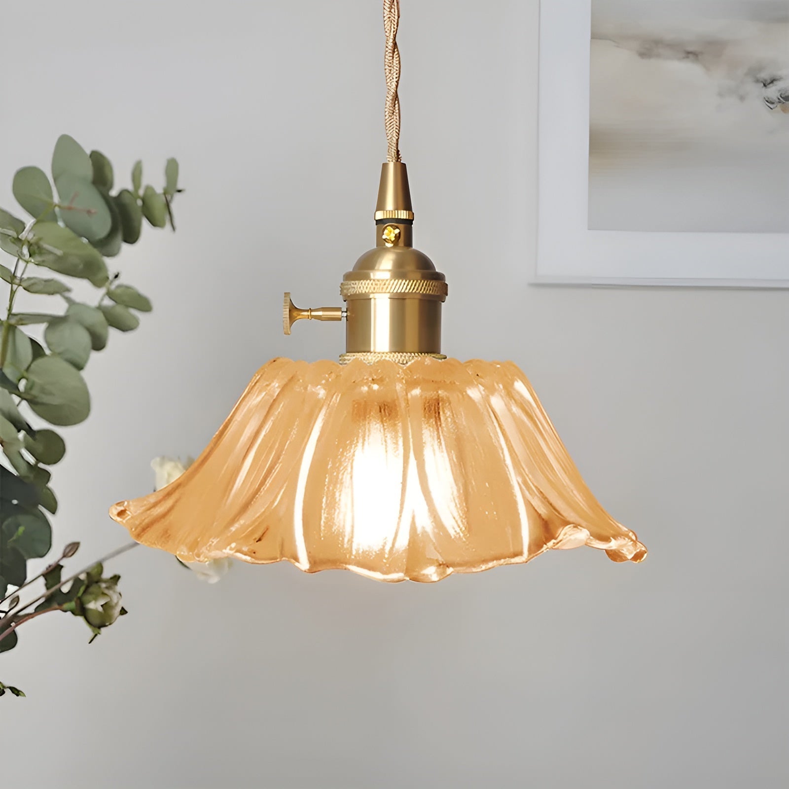 Hängelampe mit Blumenmotiv – Warmes Licht & stilvolles Design | Für Ihr Zuhause - Pendelleuchte