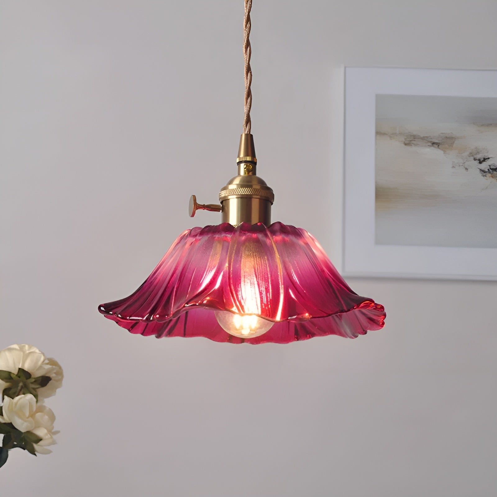 Hängelampe mit Blumenmotiv – Warmes Licht & stilvolles Design | Für Ihr Zuhause - Pendelleuchte