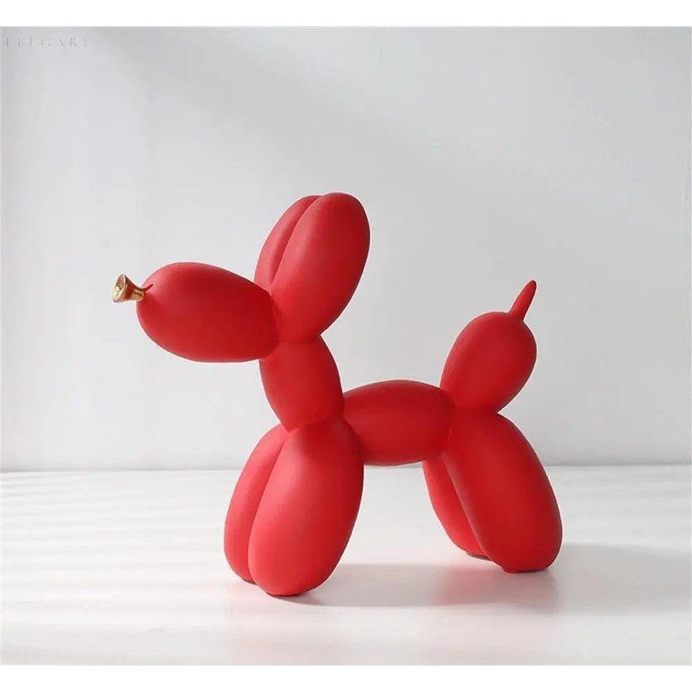 Haku - Ballonhundefigur mit goldener Schnauze - Skulptur