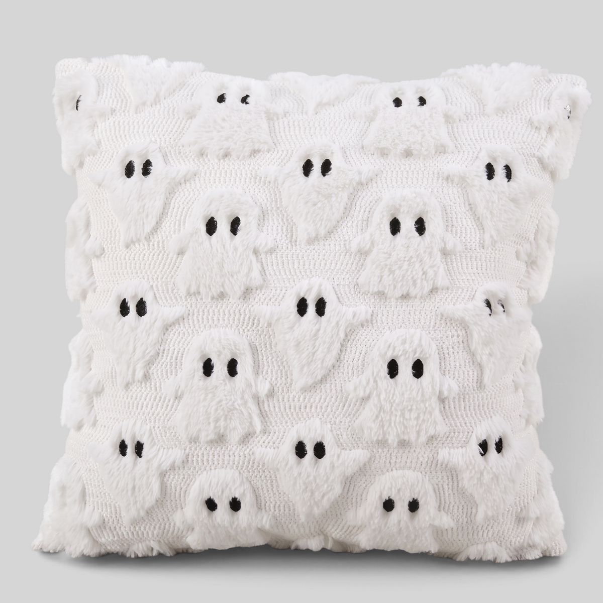 Halloween Dekokissen mit Geistern und Kürbissen – 45 x 45 cm - Weiß - Halloween-Dekokissen
