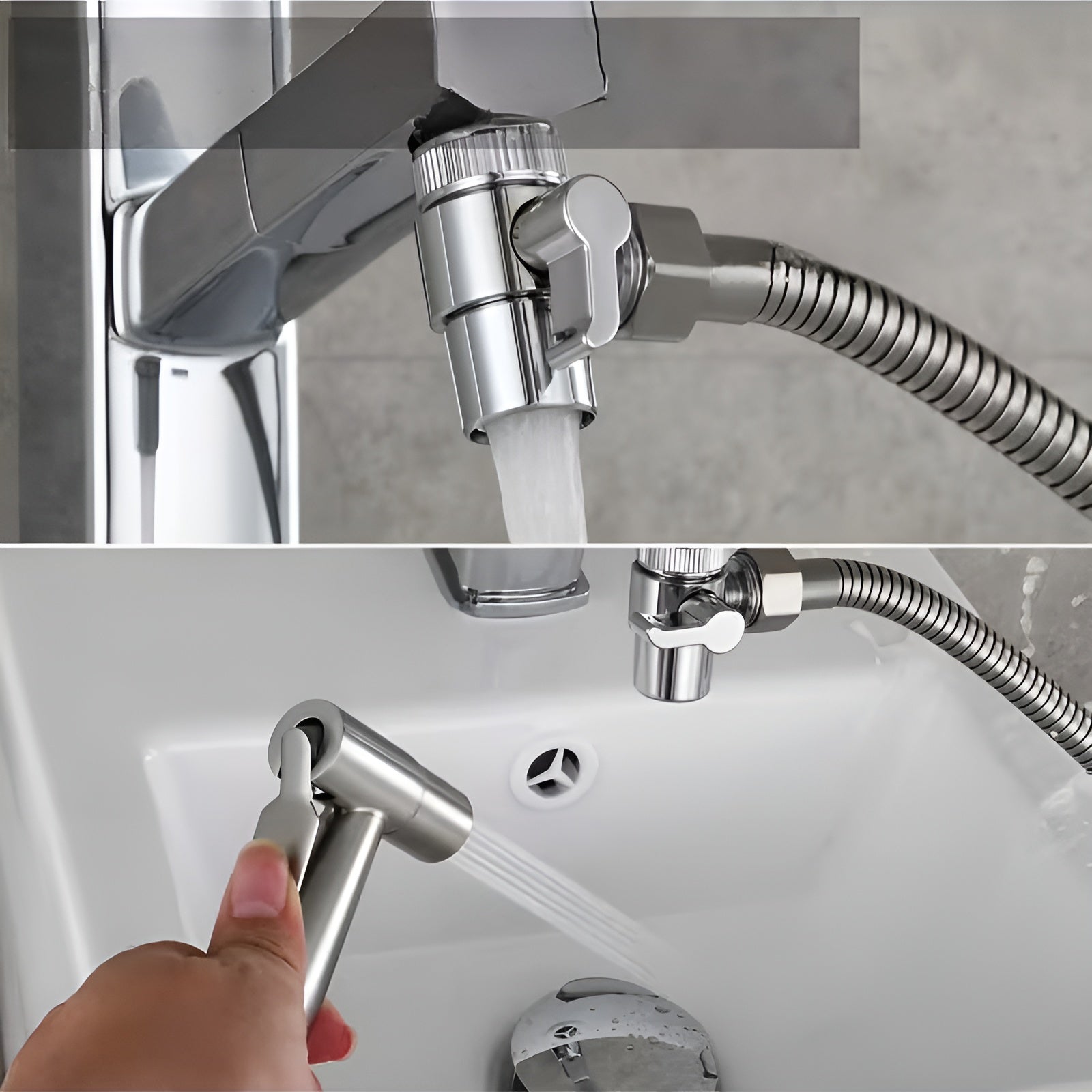 Handbrause Set für Dusche – Leistungsstarker Duschkopf | Mit Schlauch & Wandhalterung ohne Bohren - Bidet-Duschen