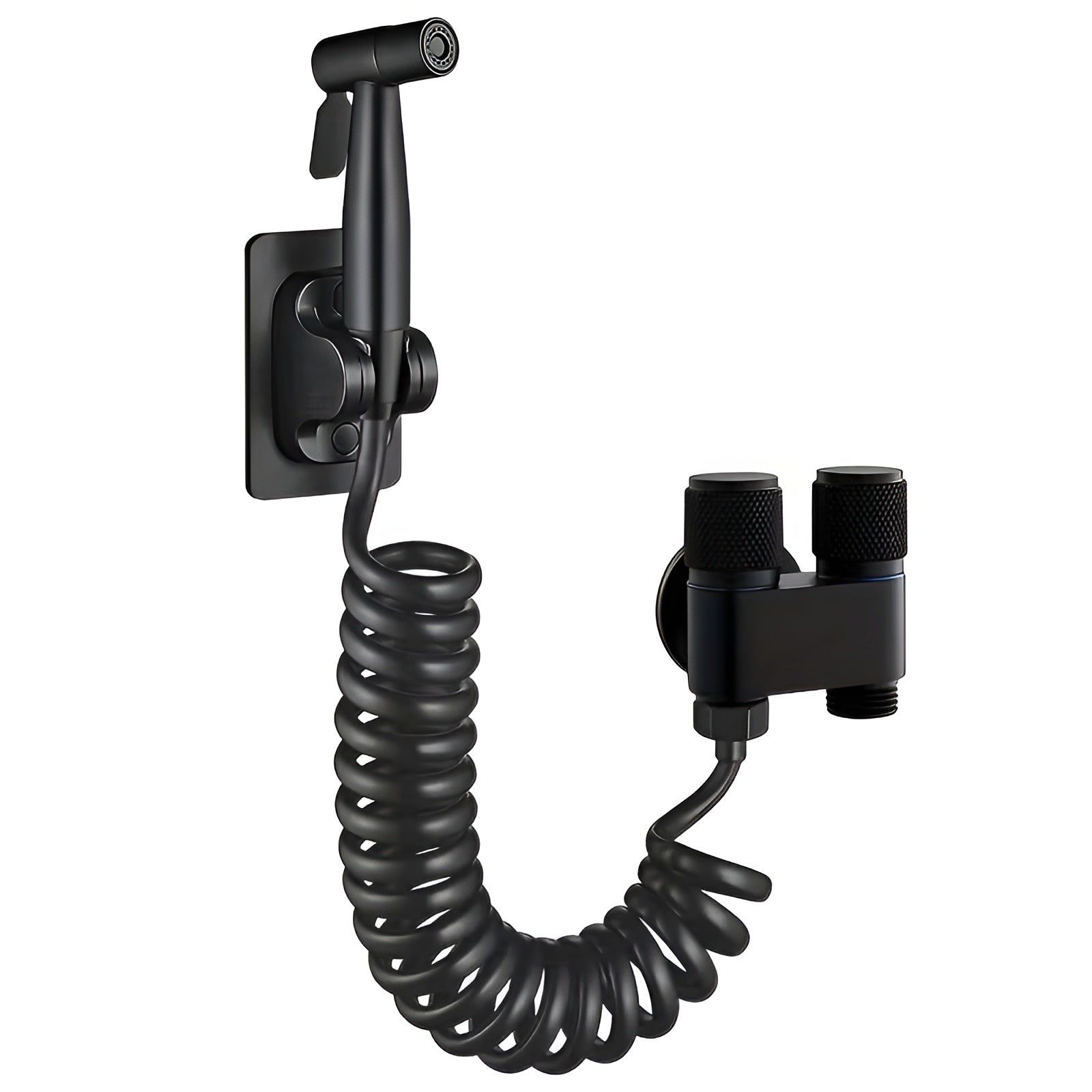 Hochdruck Handbidet – Edelstahl Duschbrause Set | Für WC und Badezimmer - Schwarzes A - Bidet-Duschen