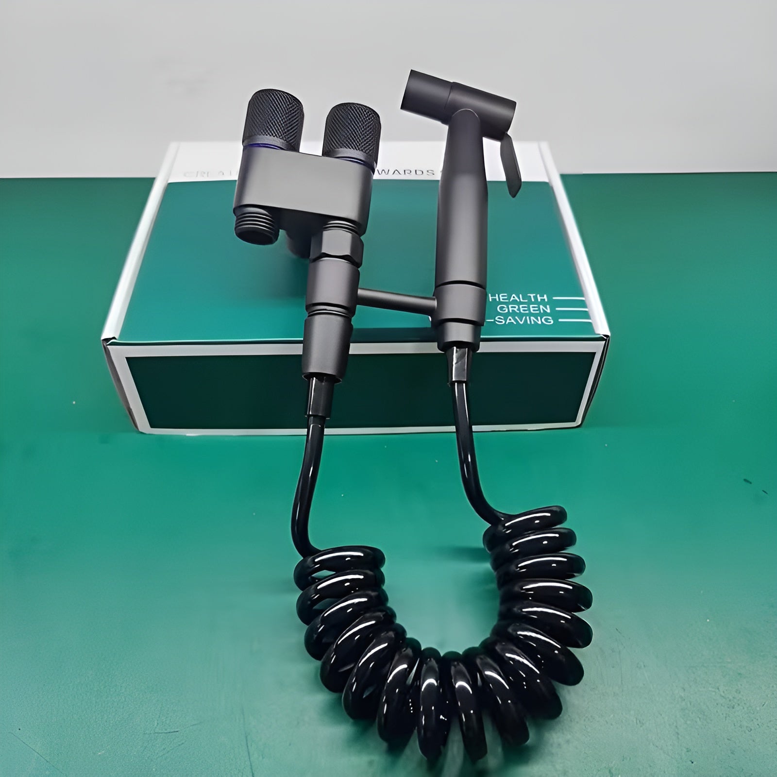 Hochdruck Handbidet – Edelstahl Duschbrause Set | Für WC und Badezimmer - Schwarzes A - Bidet-Duschen
