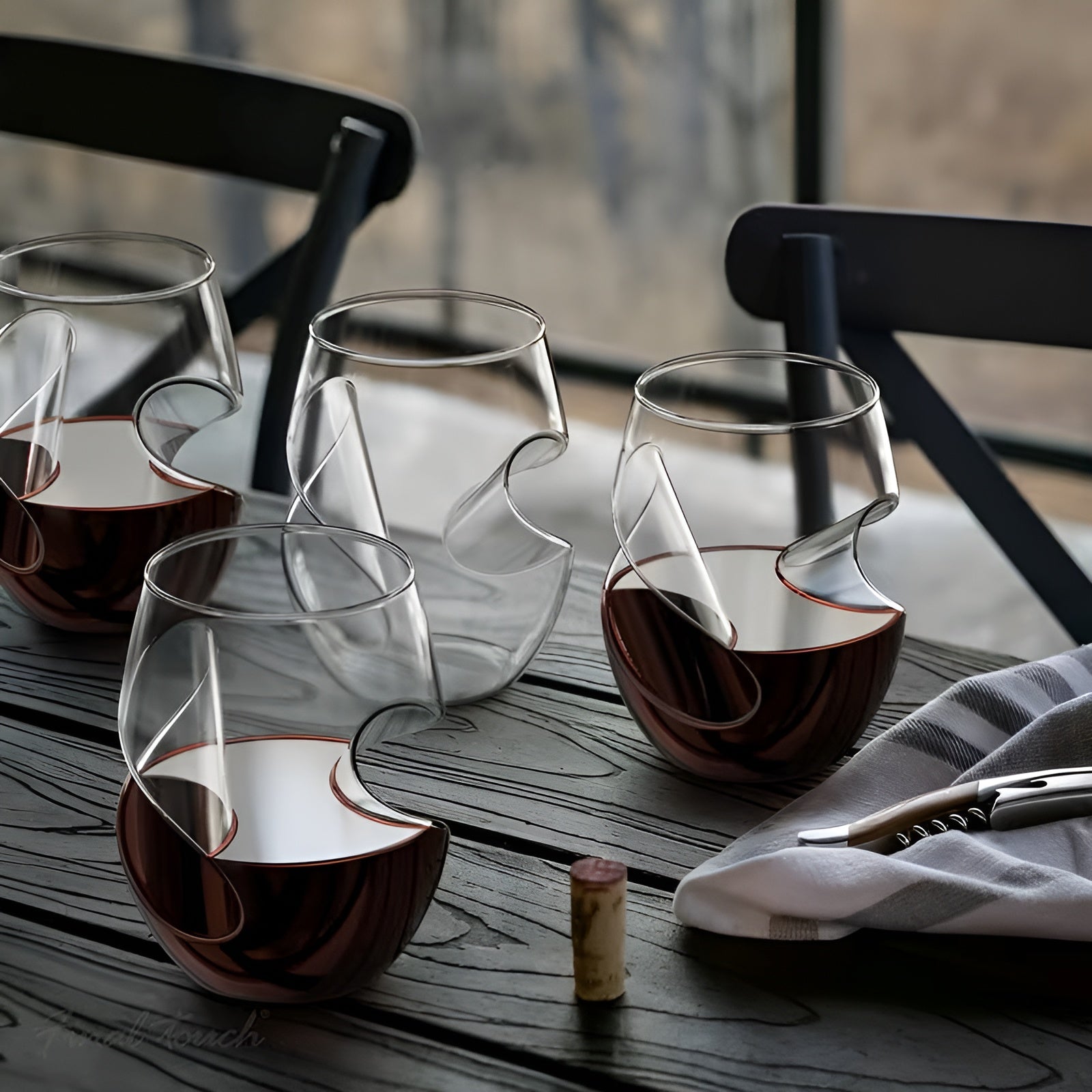 Hochwertiges Glas aus Borosilikat – Elegant geschwungen | Stilvoll für Wein und besondere Anlässe - Weinglas