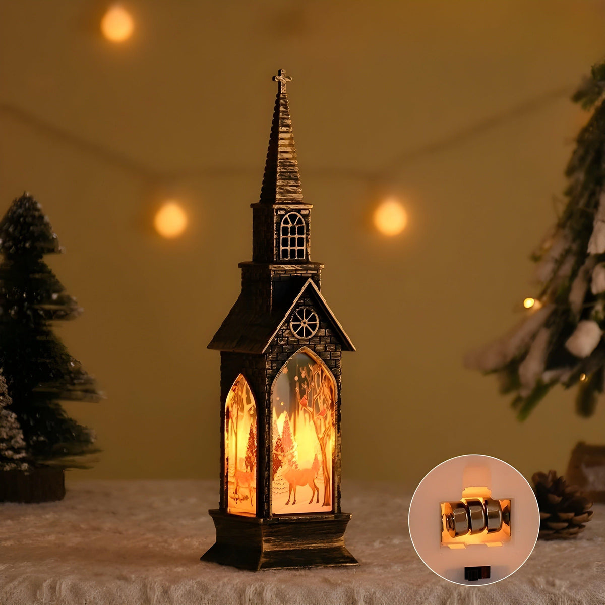 HolidayGlow Light - Modernes Weihnachtsornament LED-Licht - Hirsche - Saisonale Dekoration