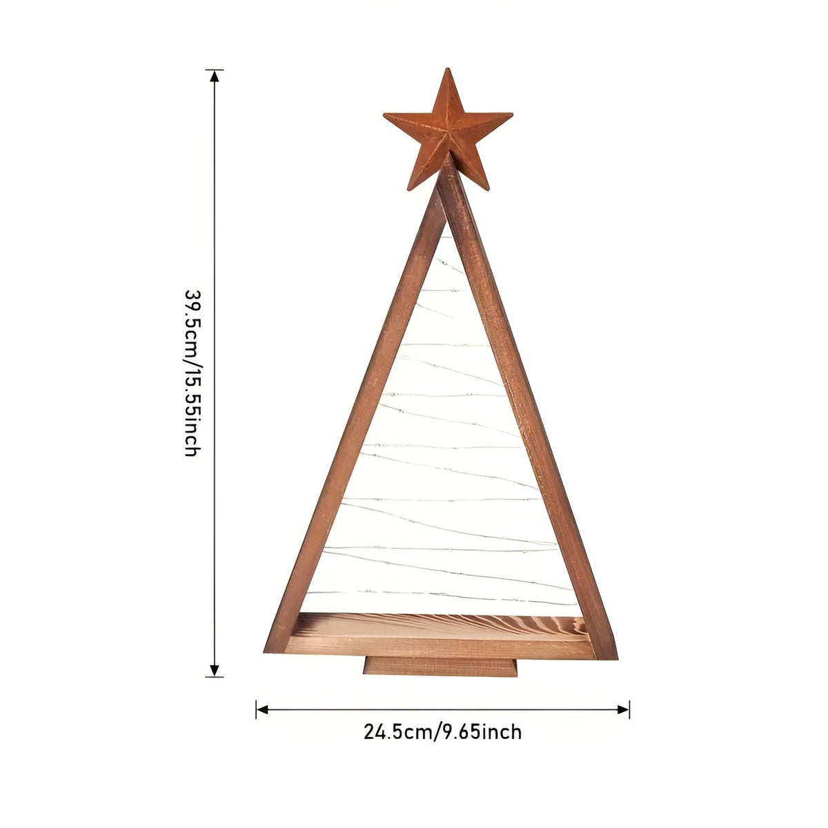 Holz-Weihnachtsbaum mit LED-Licht – Stilvolle Tischdekoration | Ideal für Weihnachten & Ganzjahresdeko - 1 Stück groß