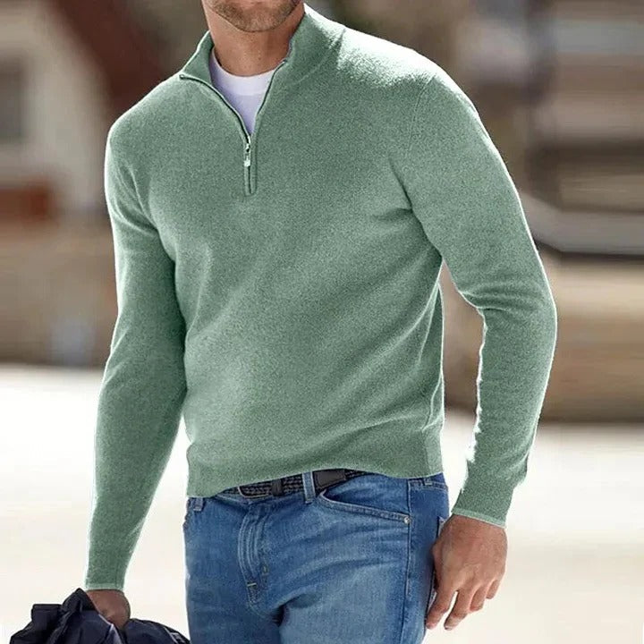 Herren Kaschmirpullover Business-Look kombiniert
