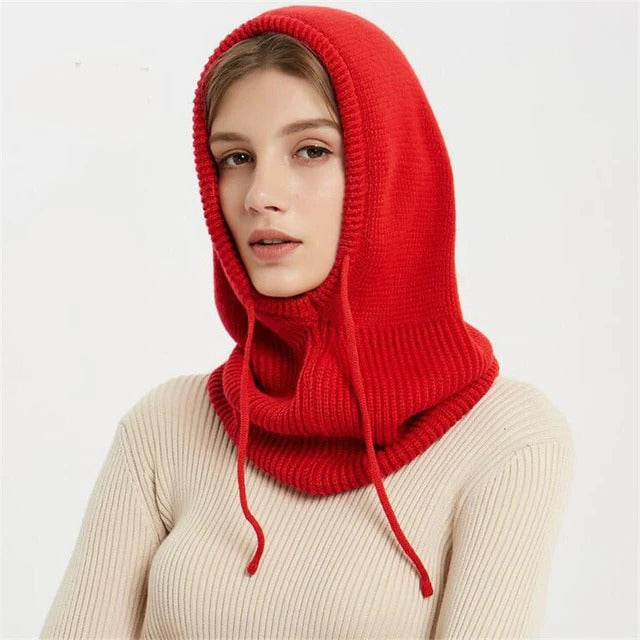 Strickmütze aus Kaschmir-Blend – Detailansicht Kordelzug