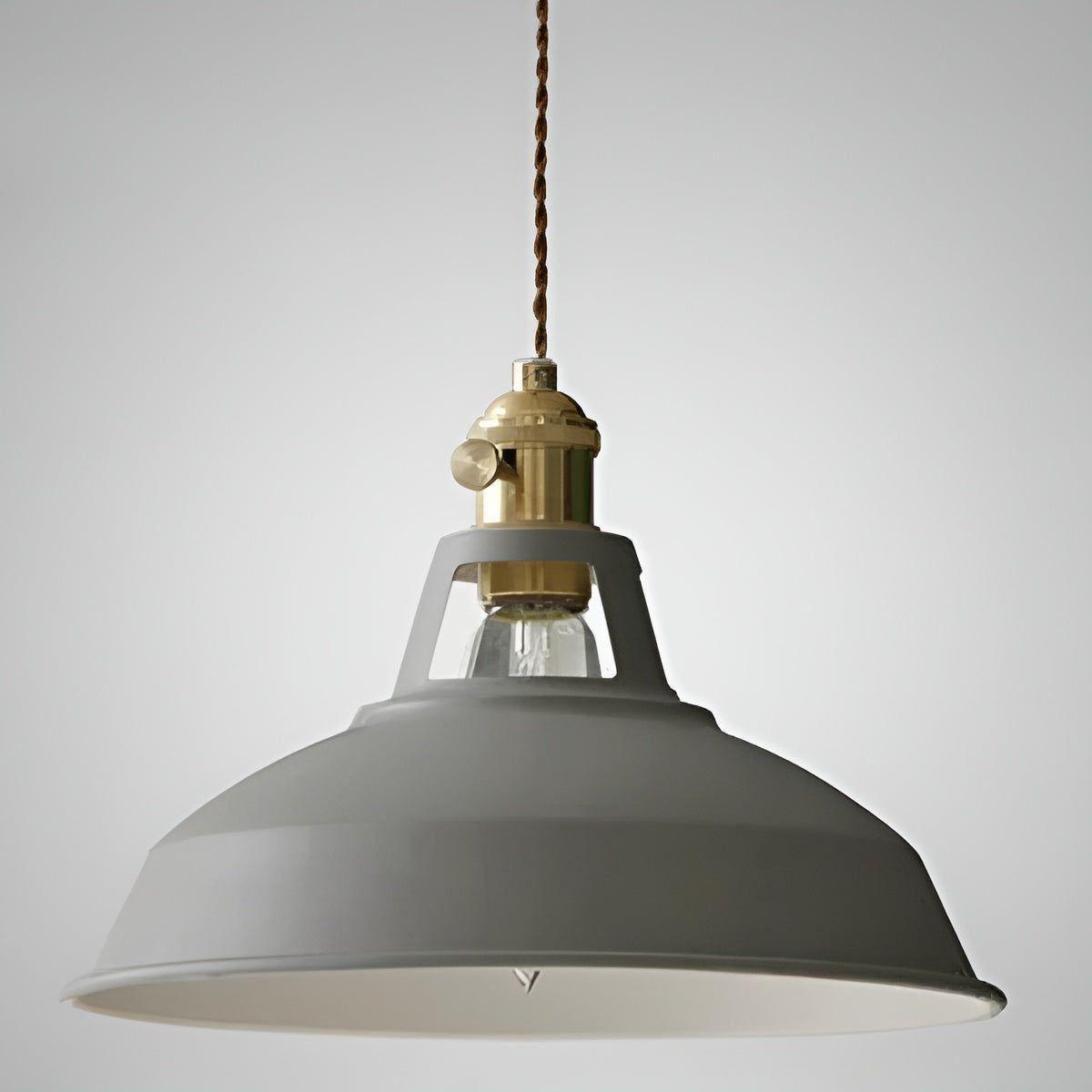 IronGlow Lampe - Vintage Eisen Metall Deckenpendelleuchte - Grau - Pendelleuchte