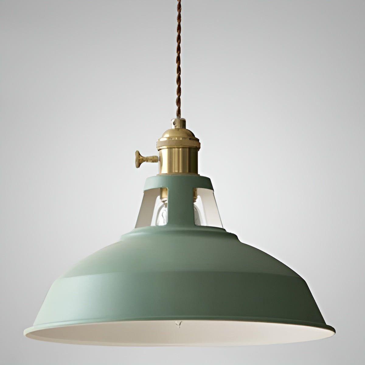 IronGlow Lampe - Vintage Eisen Metall Deckenpendelleuchte - Grün - Pendelleuchte