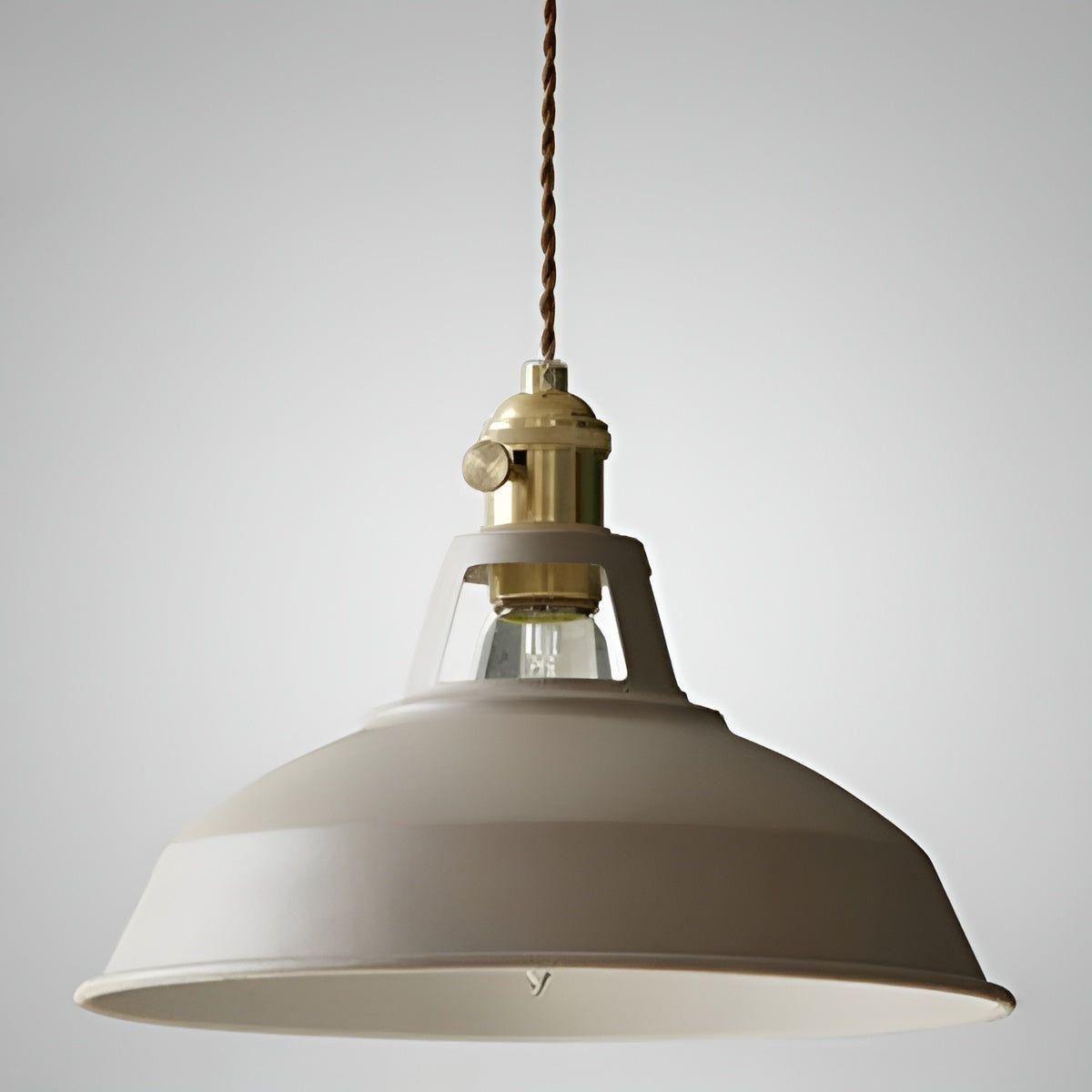 IronGlow Lampe - Vintage Eisen Metall Deckenpendelleuchte - Khaki - Pendelleuchte