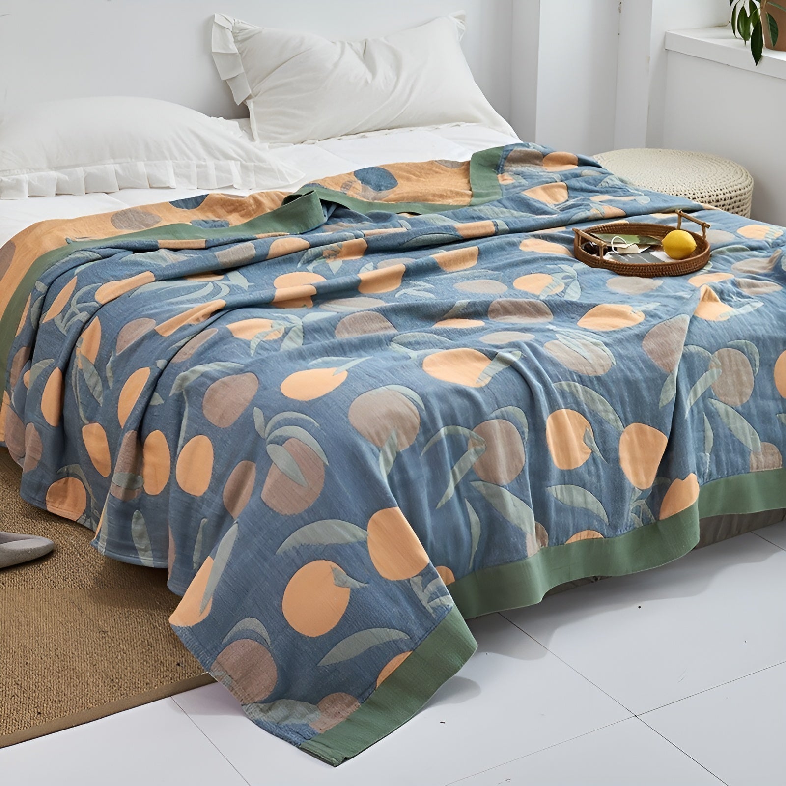 Japanische Kuscheldecke – Weiche Sofadecke für Gemütliche Wohnmomente - Decke