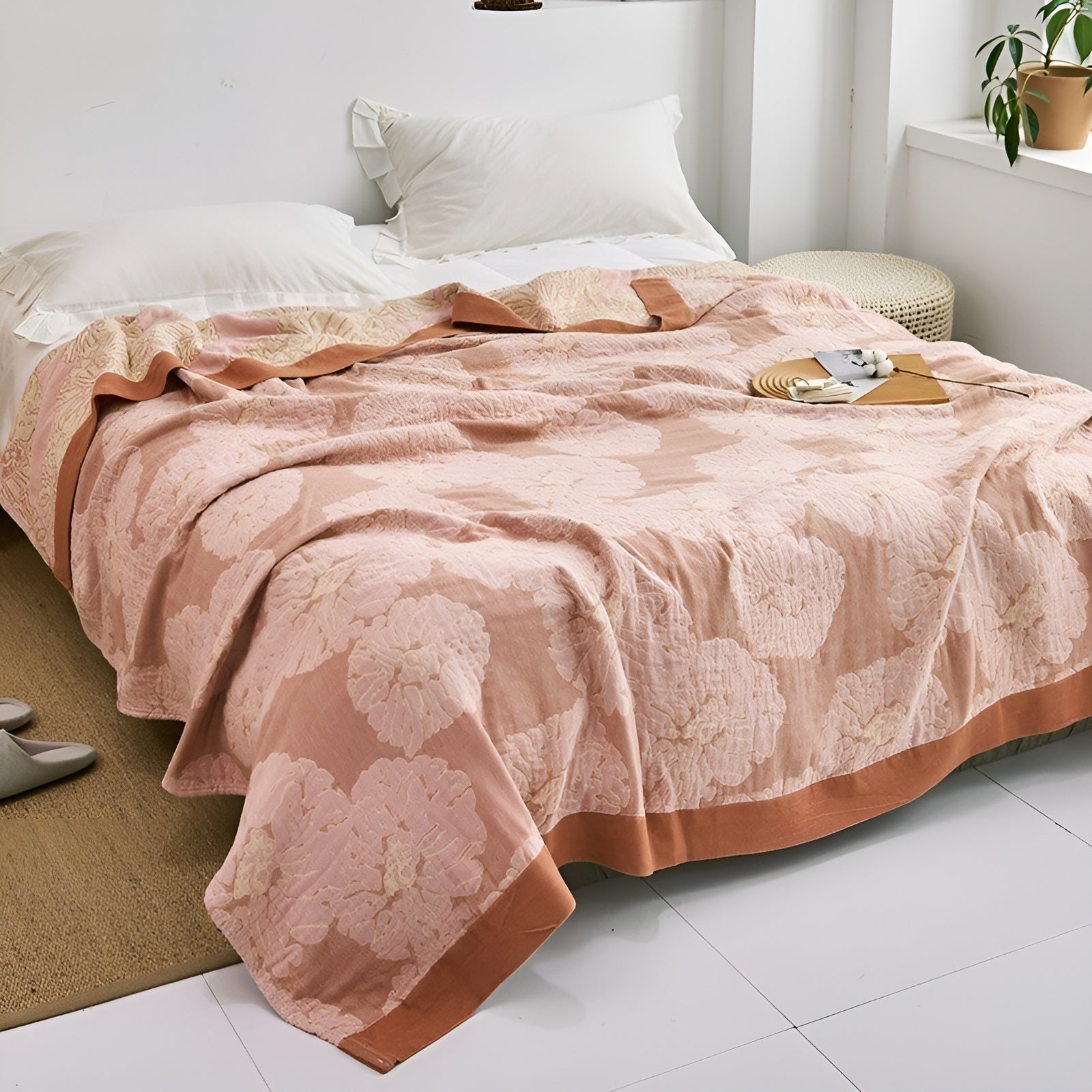 Japanische Kuscheldecke – Weiche Sofadecke für Gemütliche Wohnmomente - Decke