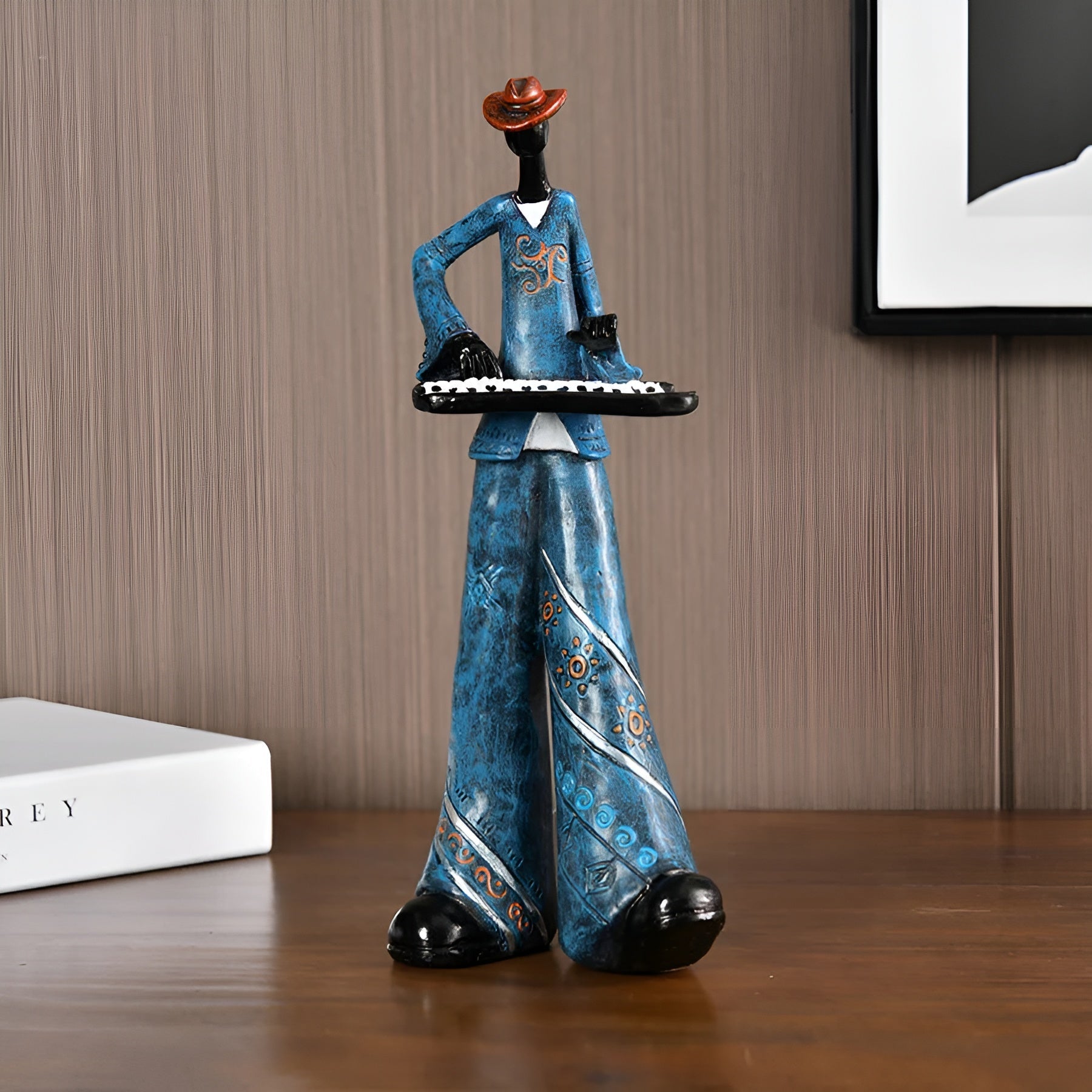 Jazzband-Figur aus Kunstharz – Vintage Musik Dekorationsfigur - Drake - Dekorative Figur