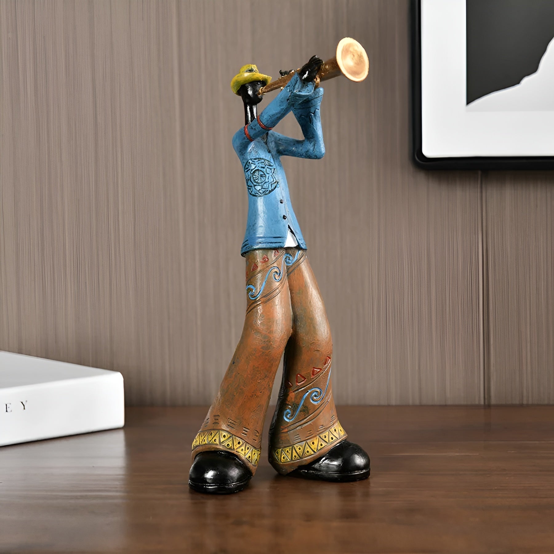 Jazzband-Figur aus Kunstharz – Vintage Musik Dekorationsfigur - Mile - Dekorative Figur