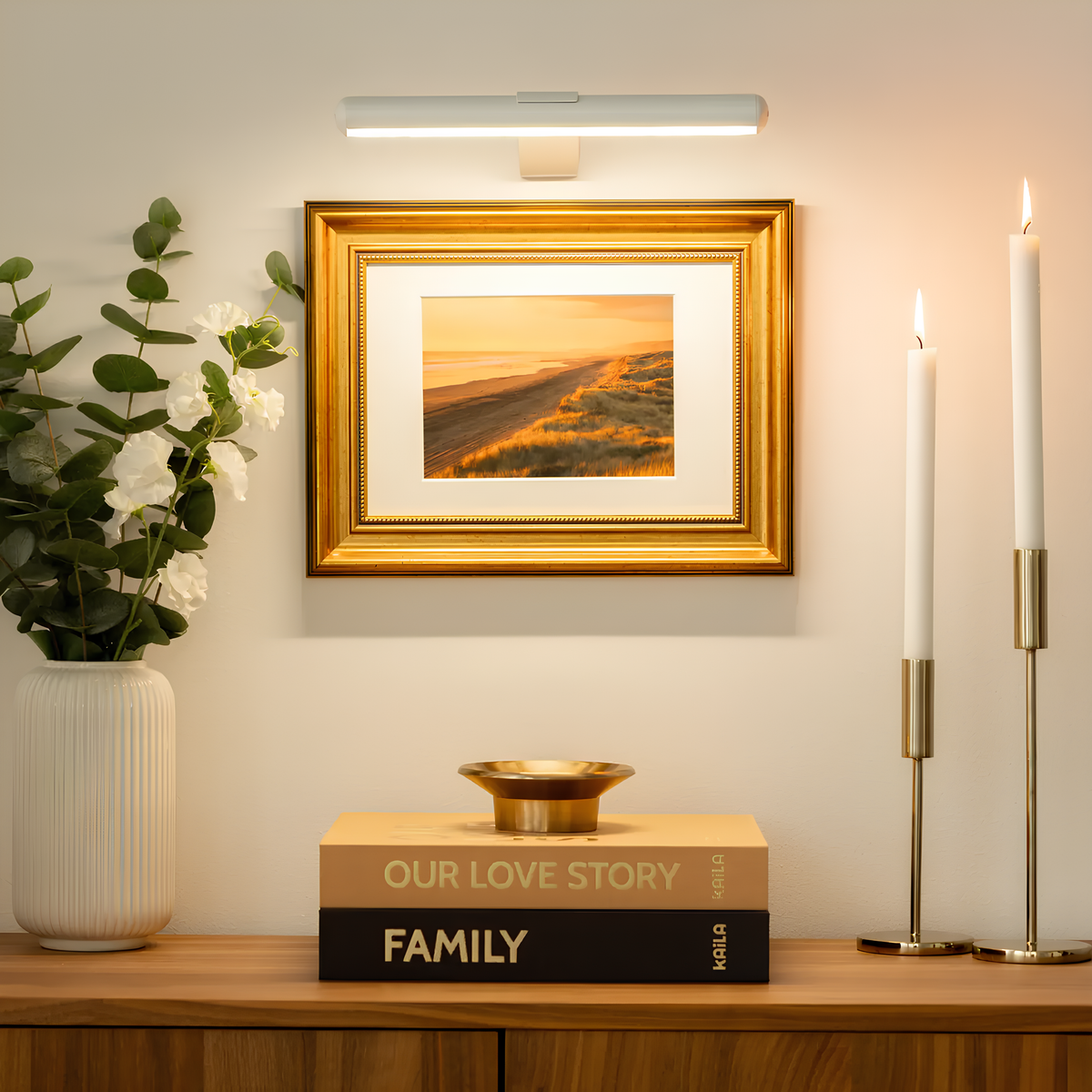 Kabellose LED-Wandleuchte mit schwenkbarem Kopf - Wandleuchte