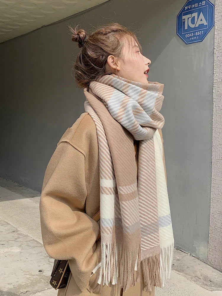 Karierter Pashmina-Schal – Warm Weich & Unisex - Schals und Tücher