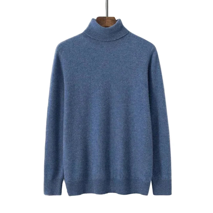Kaschmir Rollkragenpullover Herren – Zeitlos Elegant & Warm - Blau / S - Pullover