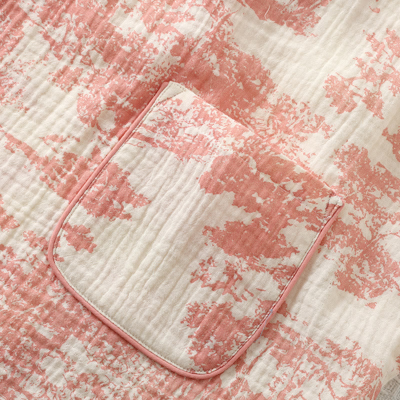 Kimono Pyjama Set aus Baumwolle – leichtes atmungsaktives Loungewear für Damen - Loungewear