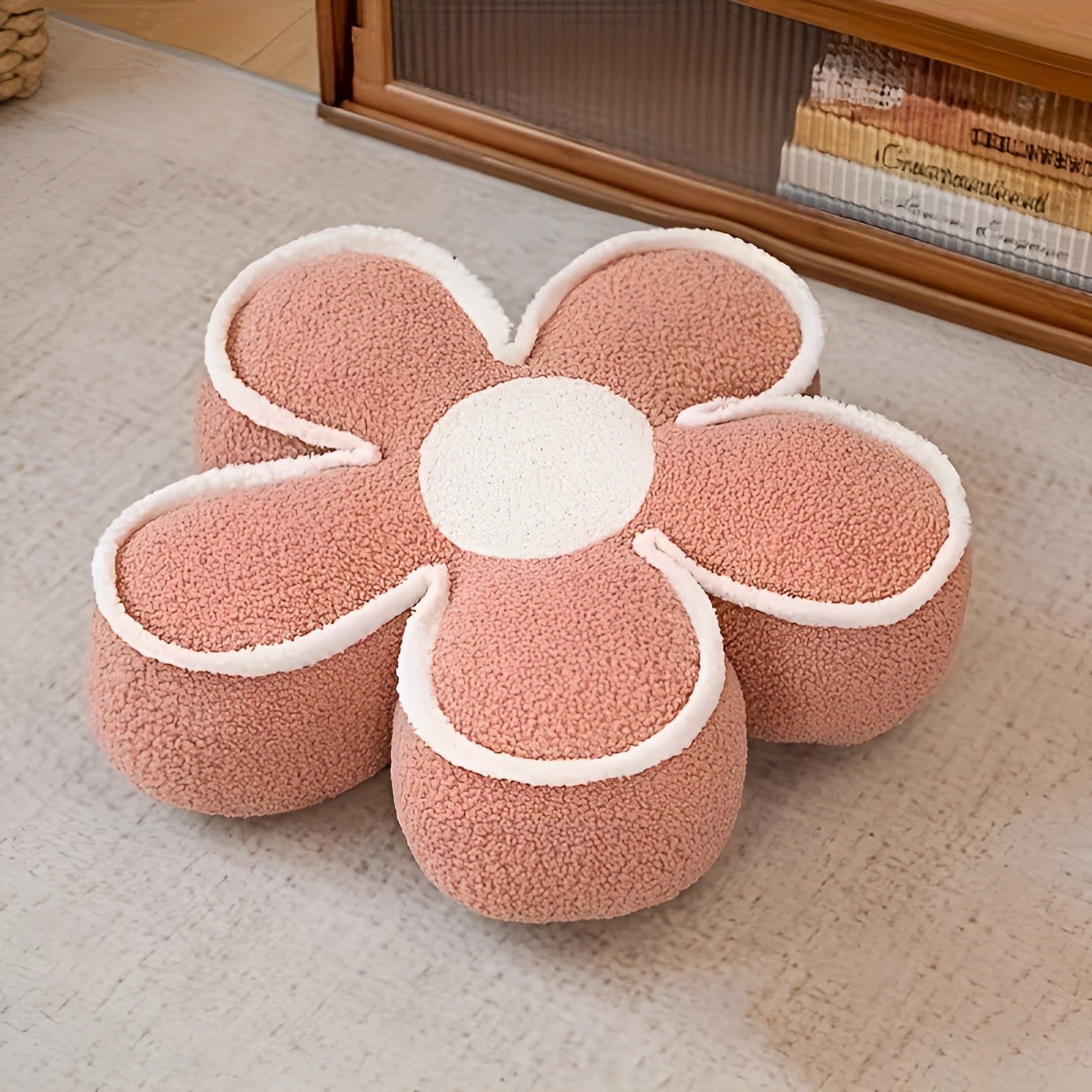 Kissen in Blumenform – Gemütlich und Stilvoll | Ideal als Wohn- und Sofadeko - Rosa - Zierkissen