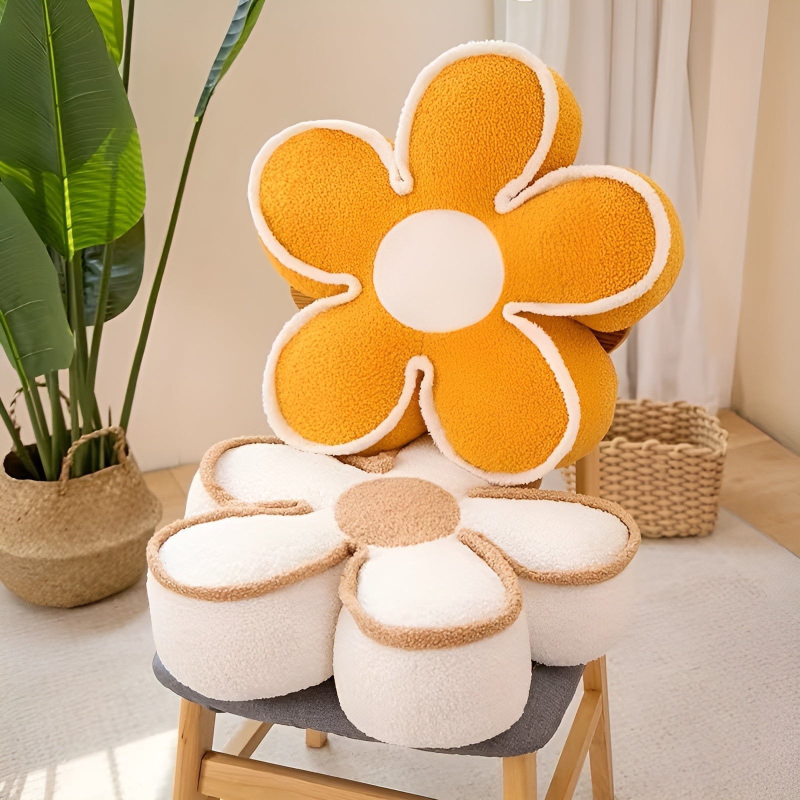 Kissen in Blumenform – Gemütlich und Stilvoll | Ideal als Wohn- und Sofadeko - Zierkissen