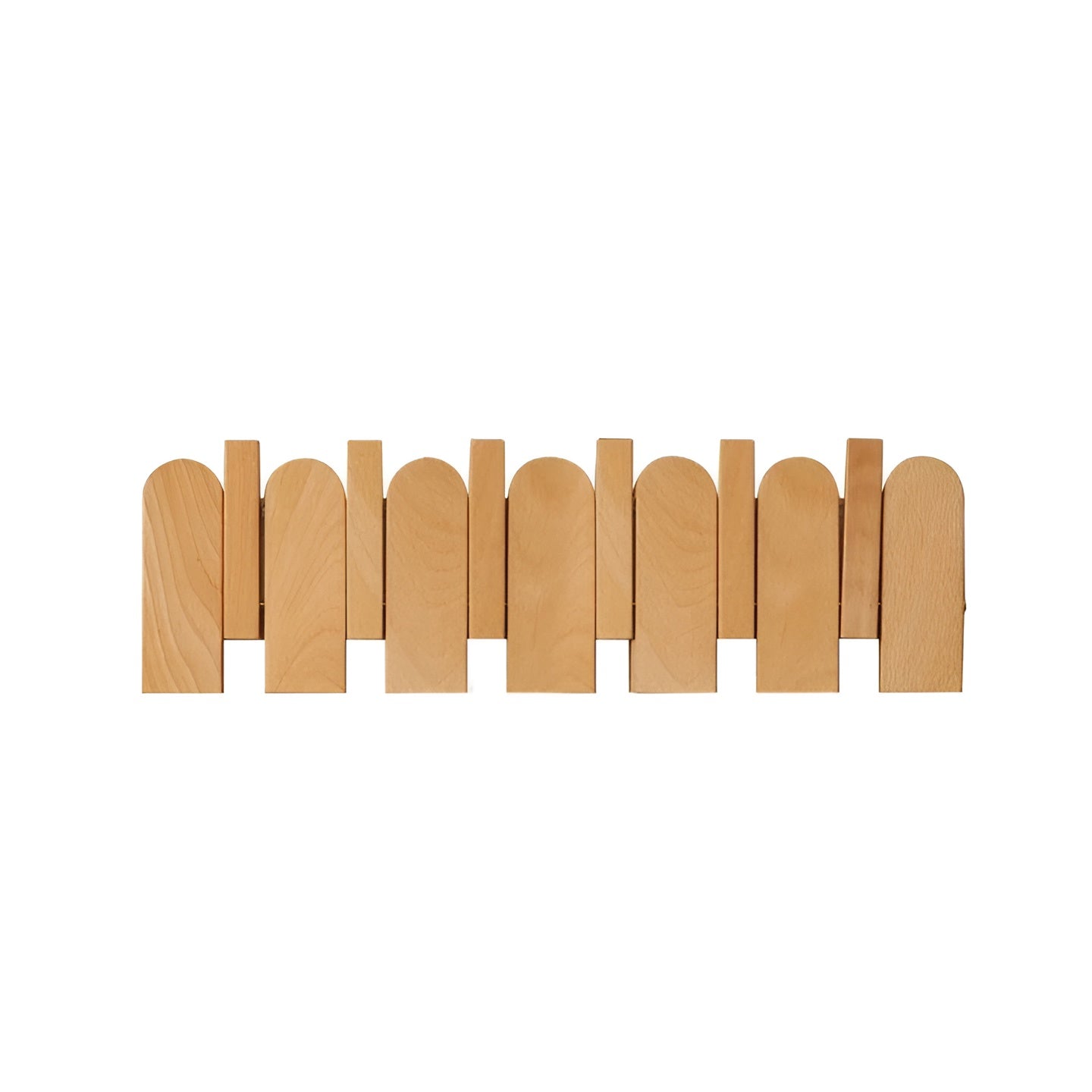 Klappbare Garderobenleiste aus Holz – Stilvolle Wandhakenleiste | Platzsparende Lösung für jeden Raum - 6 Haken 6: 44 x