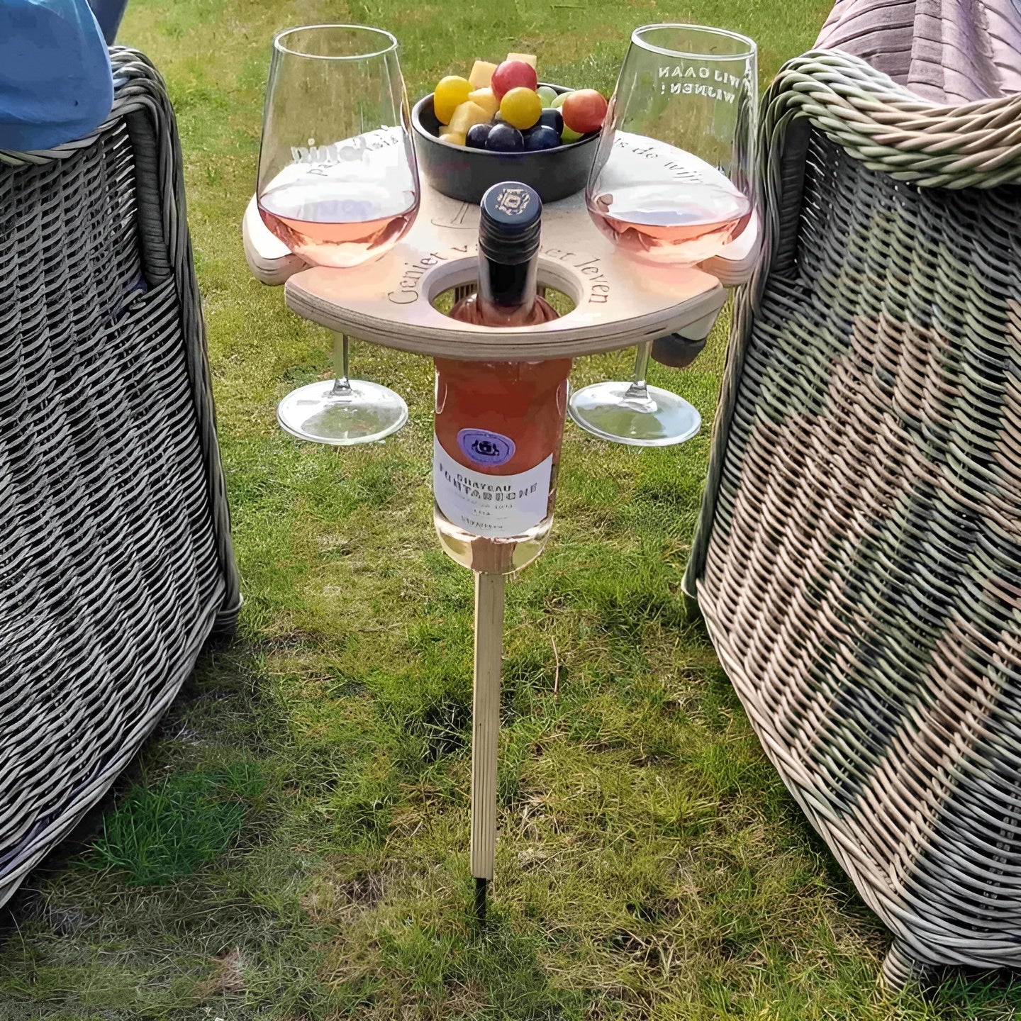 Klapptisch für Draußen – Tragbarer Weintisch für Garten & Picknick - Klapptisch