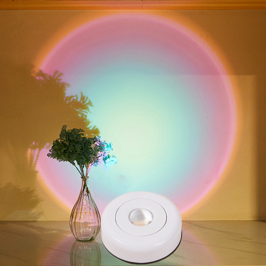 Kompakte Sonnenuntergang-Lampe mit flexibler Montage - Regenbogenton / 1 x Lampe - Dekorationsleuchte