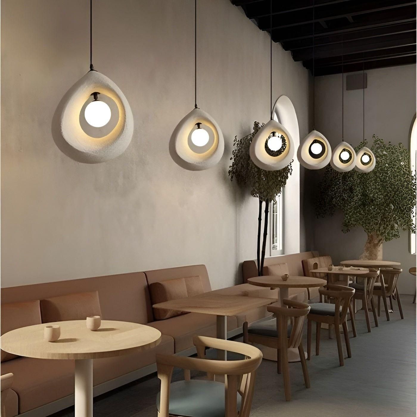 Pendelleuchte im Wabi-Sabi-Stil – Minimalistische Hängelampe mit für Wohnzimmer & Essbereich