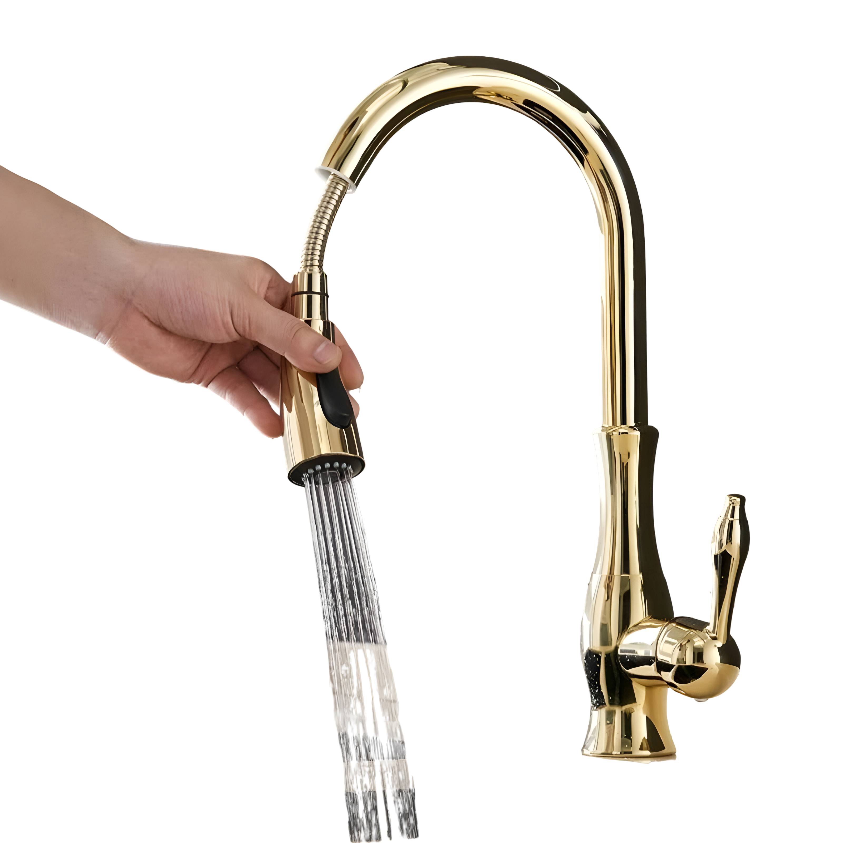 Küchenarmatur mit ausziehbarem Brausekopf – 360° drehbar | Ideal für Spüle und Abwasch - Wohnzubehör